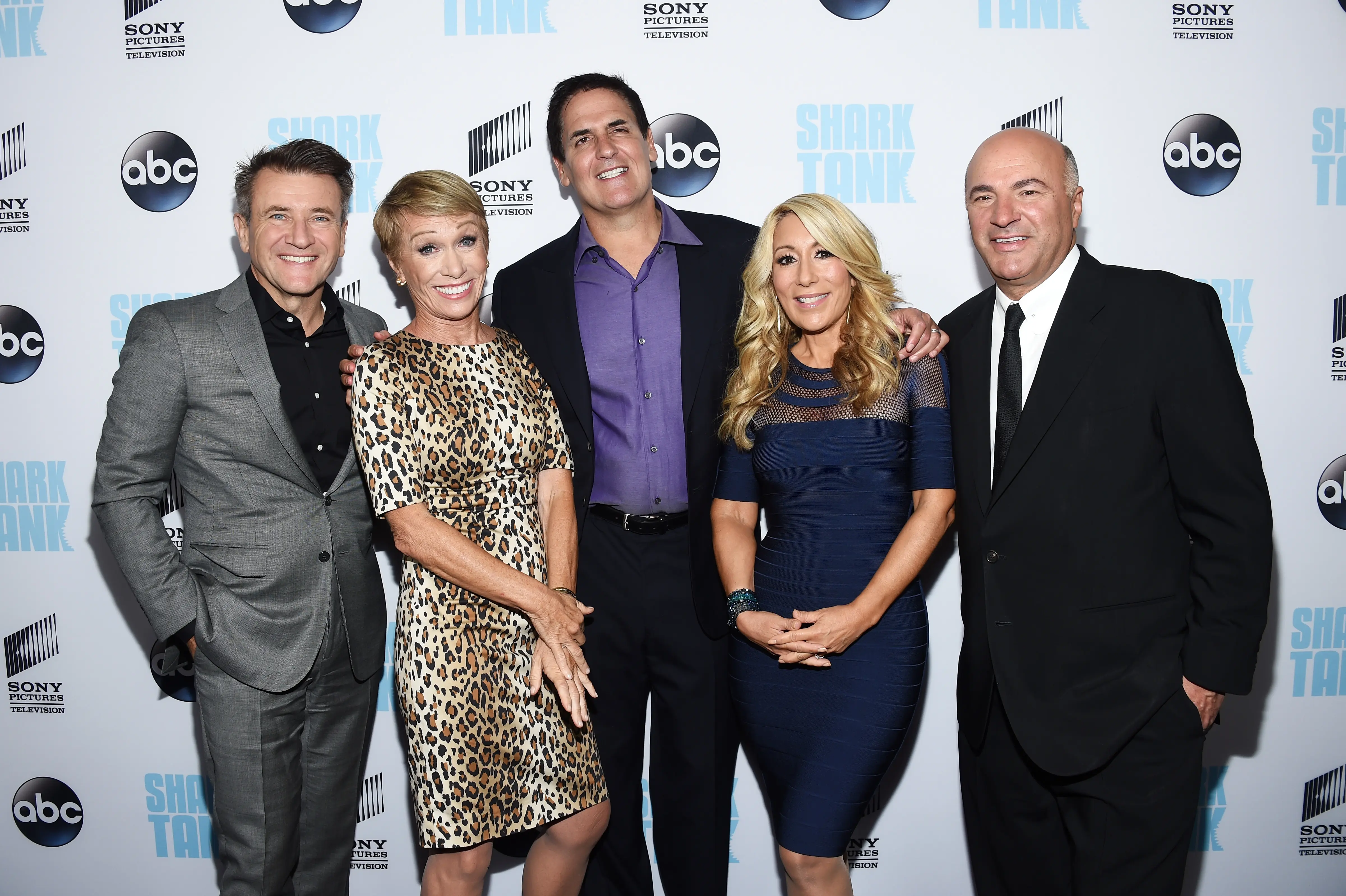 BEVERLY HILLS, CA - SEPTEMBER 23:  (L-R) Business investors and television personalities Robert Herjavec, Barbara Corcoran, Mark Cuban, Lori Greiner and Kevin O'Leary attend the "Shark Tank" Season 8 Premiere at the Viceroy L'Ermitage Beverly Hills on September 23, 2016 in Beverly Hills, California.  (Photo by Amanda Edwards/WireImage)