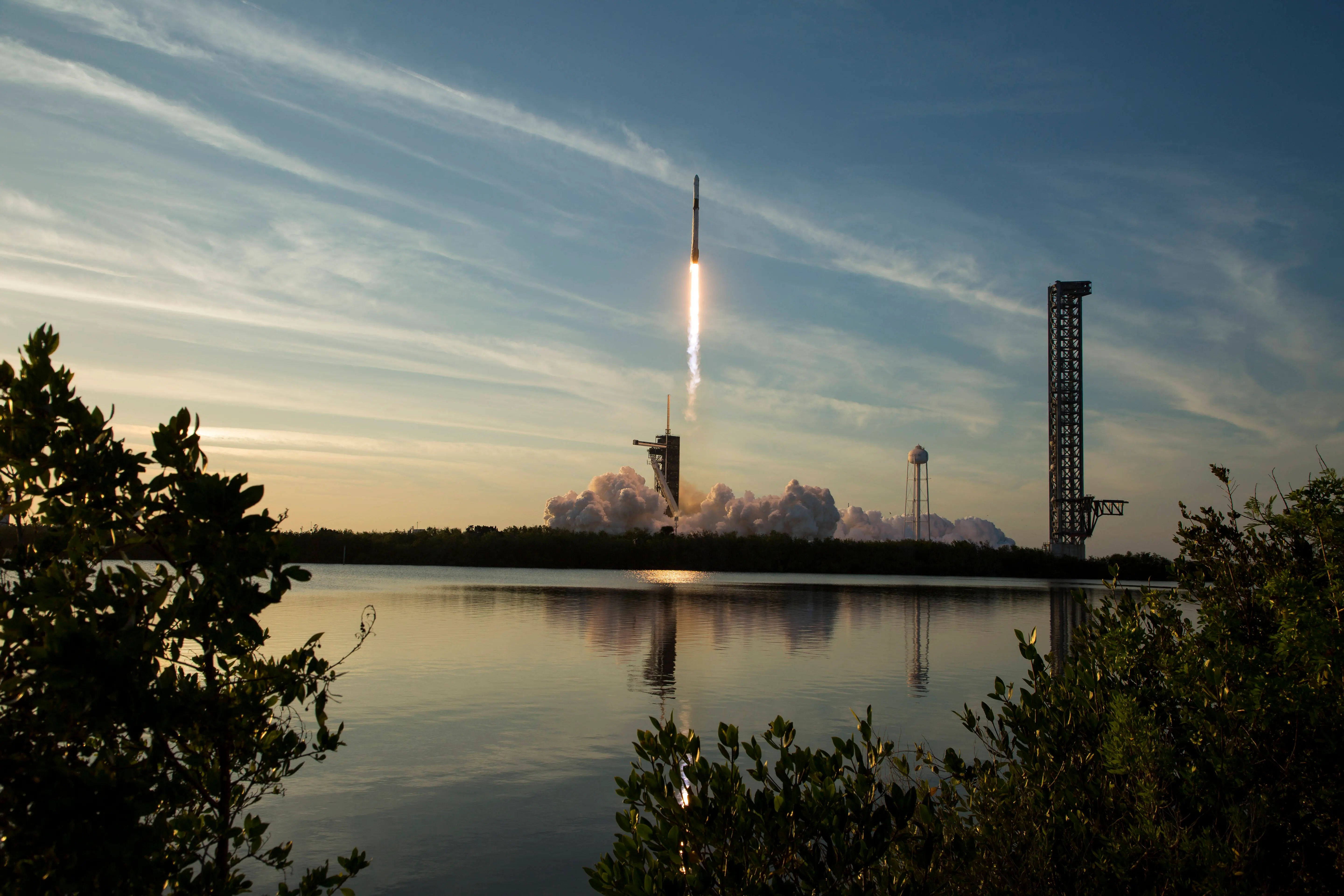 CAPE CANAVERAL, FL - MARCH 14: (EDITOR'S NOTE: This Handout image was provided by a third-party organization and may not adhere to Getty Images' editorial policy.) In this NASA handout, a SpaceX Falcon 9 rocket carrying the company's Dragon spacecraft for the Crew-10 mission to the International Space Station takes off at NASA's Kennedy Space Center on March 14, 2025 in Cape Canaveral, Florida. NASA's SpaceX Crew-10 mission is the tenth crew rotation mission of the SpaceX Crew Dragon spacecraft and Falcon 9 rocket to the International Space Station as part of the agency's Commercial Crew Program. McClain, Ayers, JAXA (Japan Aerospace Exploration Agency) astronaut Takuya Onishi, and Roscosmos cosmonaut Kirill Peskov launched on schedule at 7:03 p.m. EDT, from Launch Complex 39A at the NASA's Kennedy Space Center. (Photo by Aubrey Gemignani/NASA via Getty Images)