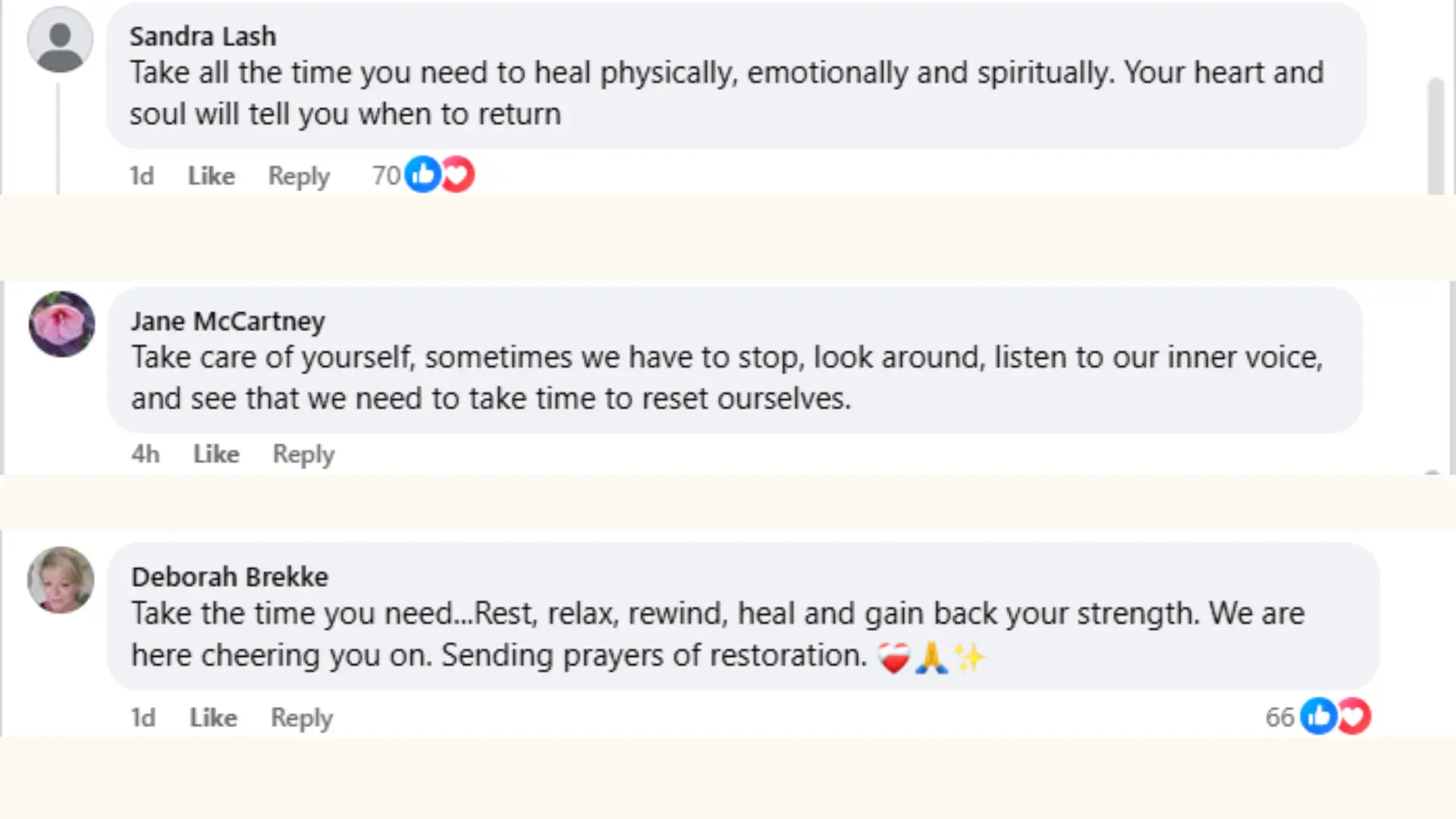 Fans sending prayers to Janice Dean (Image via Facebook/@Janice Dean)