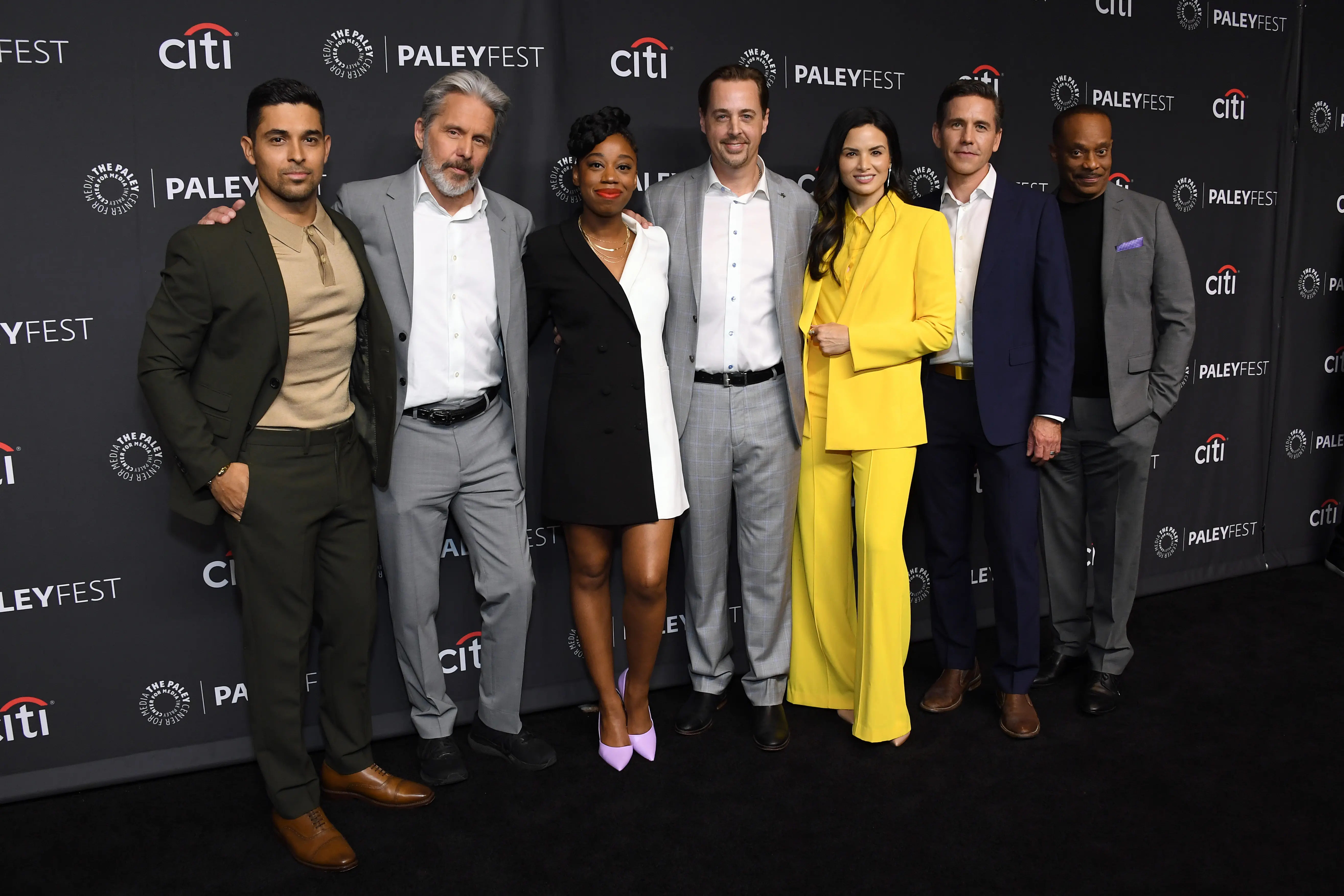 Wilmer Valderrama, Gary Cole, Diona Reasonover, Sean Murray, Katrina Law, Brian Dietzen, and Rocky Carroll (Photo by Getty Images)