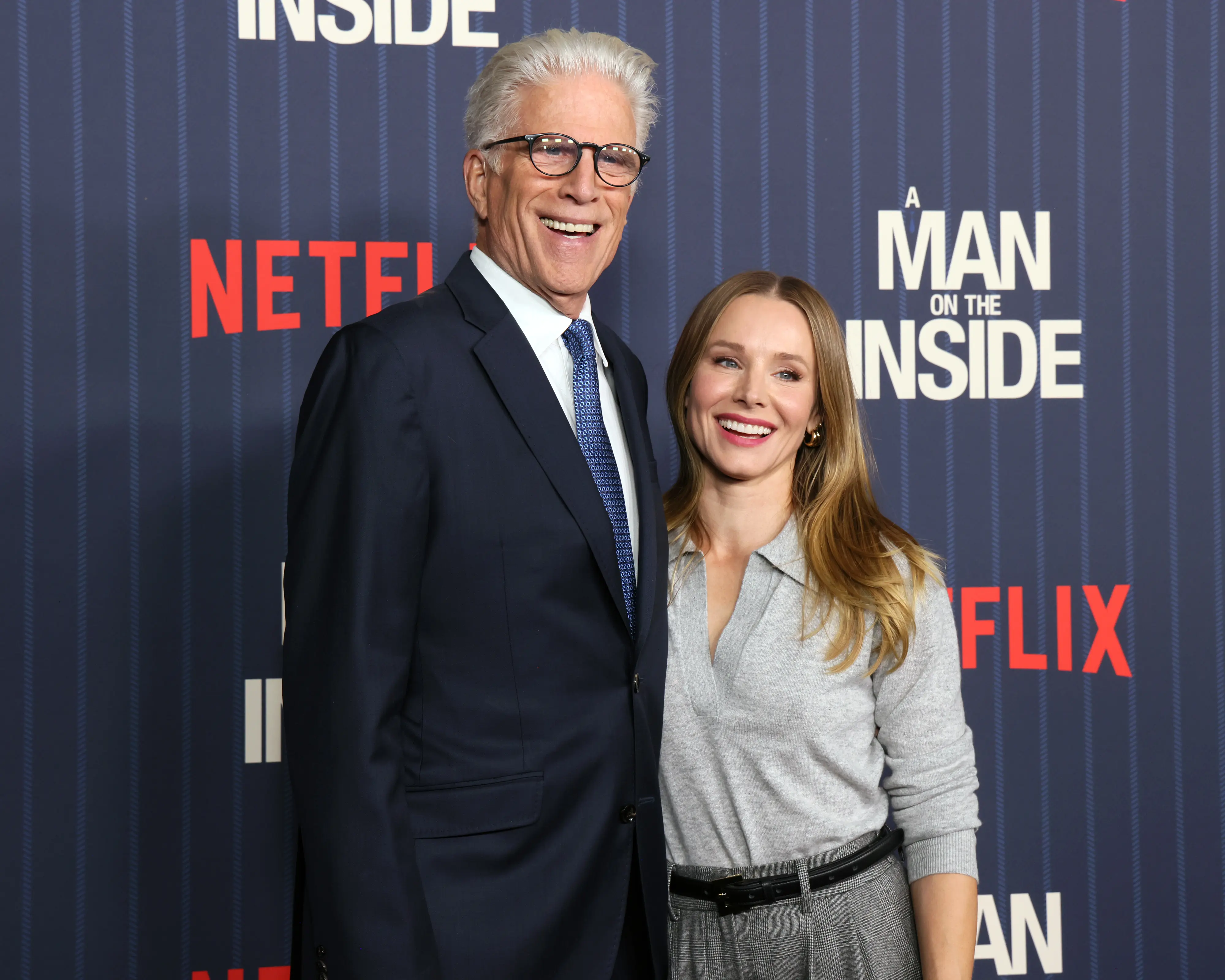 Actors Ted Danson and Kristen Bell attend Netflix's "A Man on the Inside" Los Angeles premiere at Netflix Tudum Theater on November 10, 2024 in Los Angeles, California. (Photo by Rodin Eckenroth/Getty Images for Netflix)