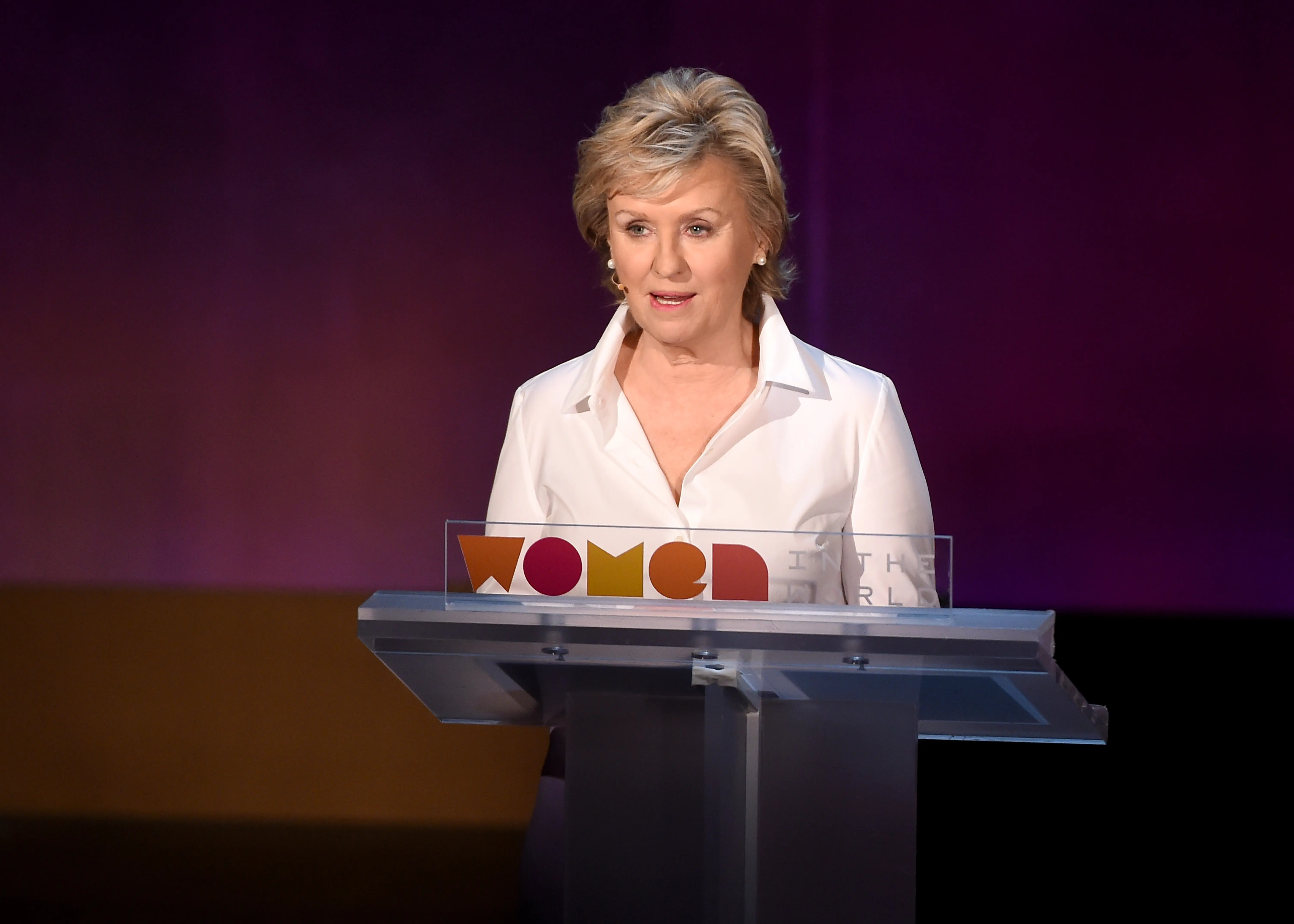 Women in the World Founder and CEO Tina Brown speaks onstage at the 2018 Women In The World Summit at Lincoln Center on April 14, 2018 in New York City. (Photo by Nicholas Hunt/Getty Images)