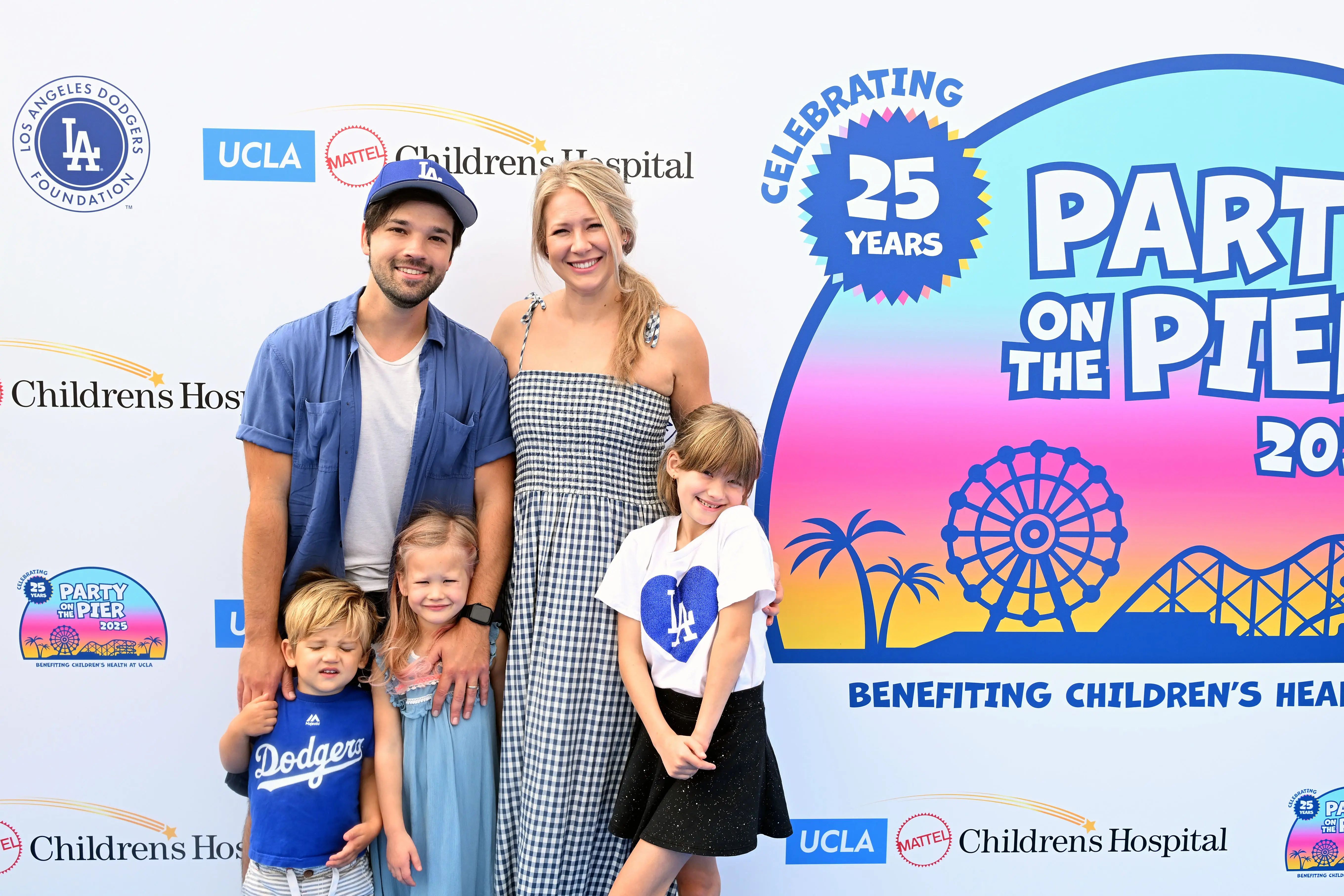 SANTA MONICA, CALIFORNIA - NOVEMBER 02: (L-R) Lincoln Kress, Nathan Kress, Evie Kress, London Kress and Rosie Kress attend the 25th Annual Party on the Pier Benefiting UCLA Mattel Children's Hospital at Santa Monica Pier on November 02, 2025 in Santa Monica, California. (Photo by Vivien Killilea/Getty Images for UCLA Health)