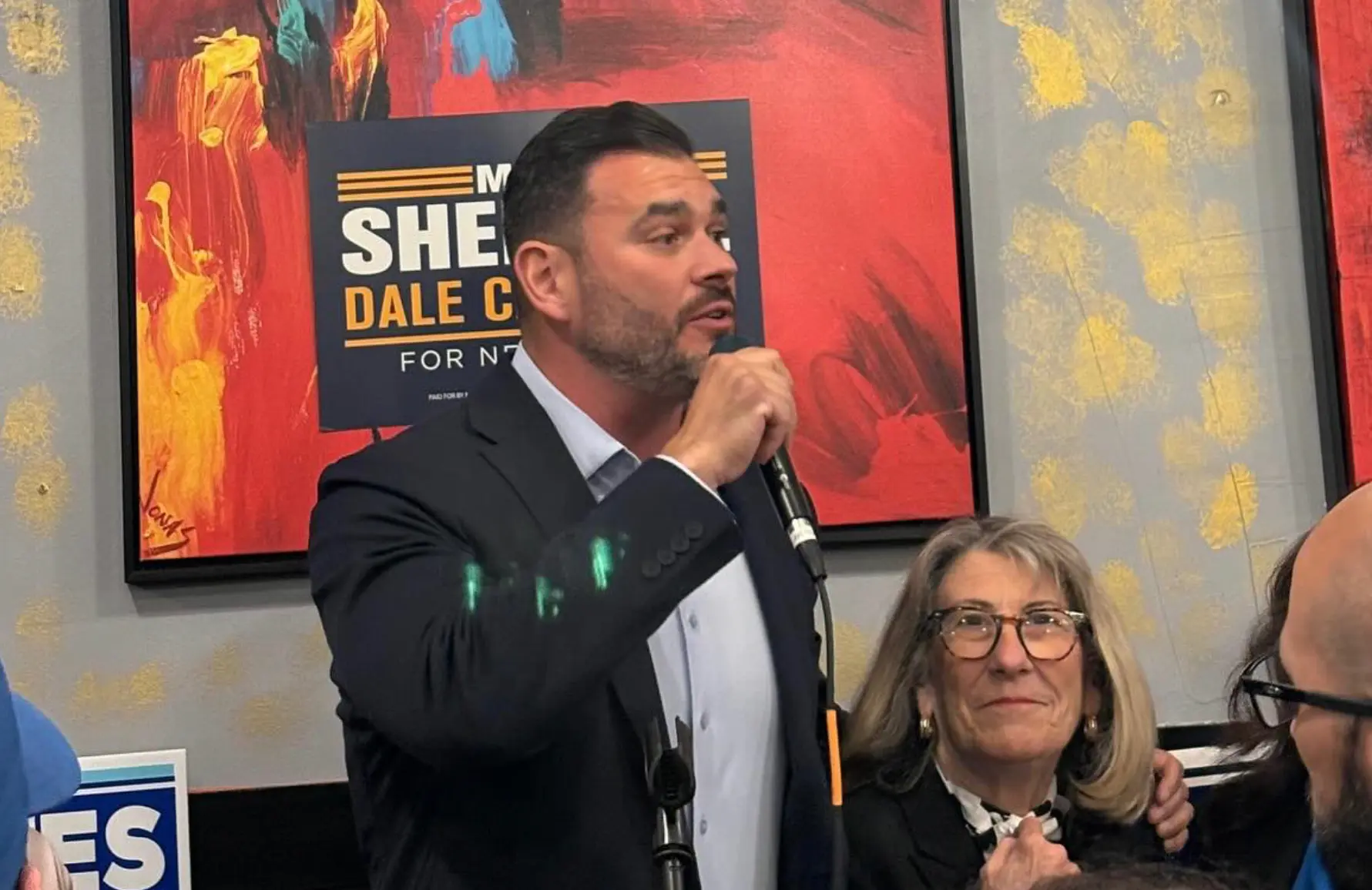 Andrew LaBruno campaigning for LD39 in the State Assembly in October (Image via Facebook/Andrew LaBruno)