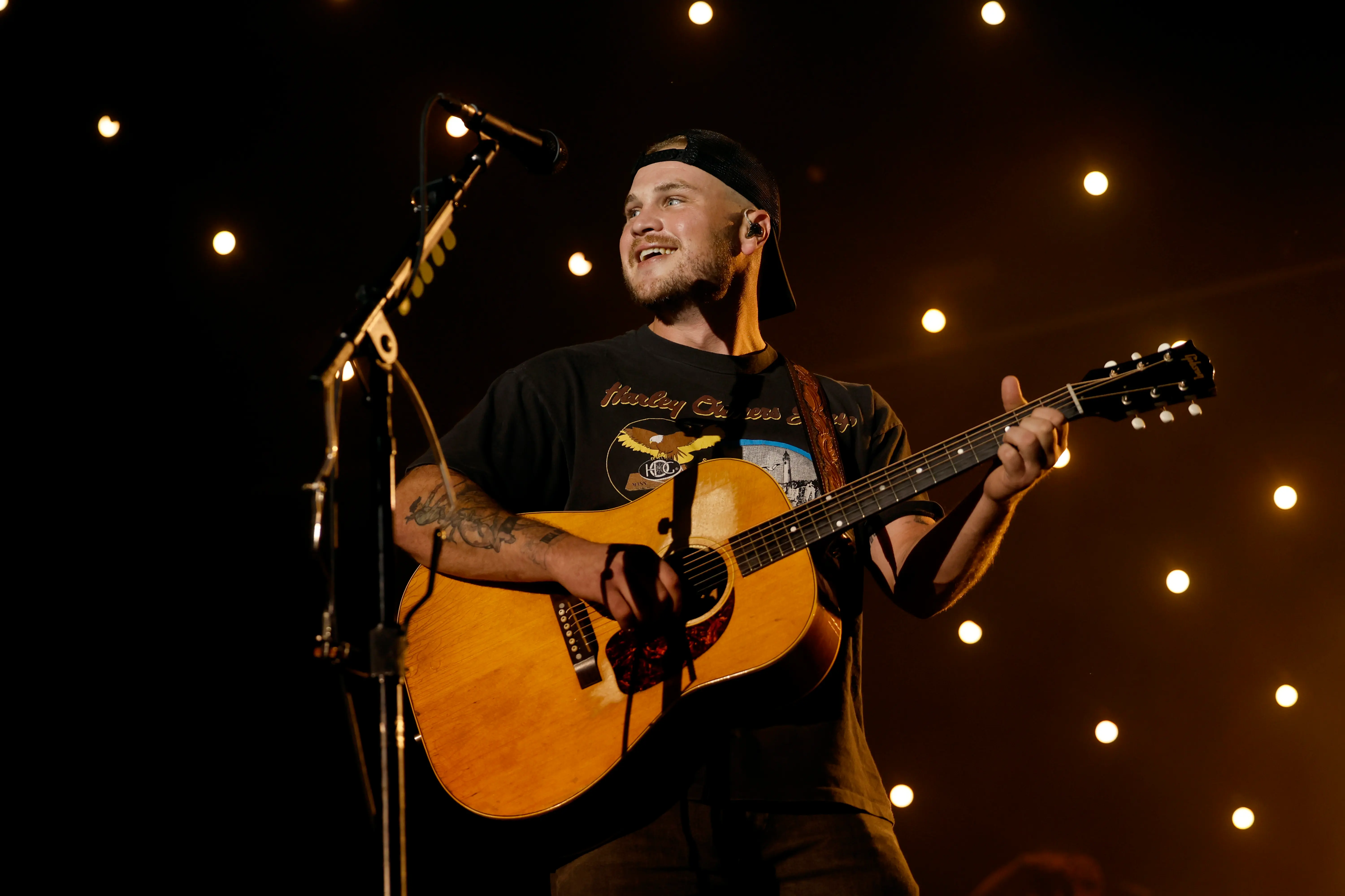 Zach Bryan performs onstage for day two of the 2023 Pilgrimage Music &amp; Cultural Festival on September 24, 2023 in Franklin, Tennessee (Image via Getty)
