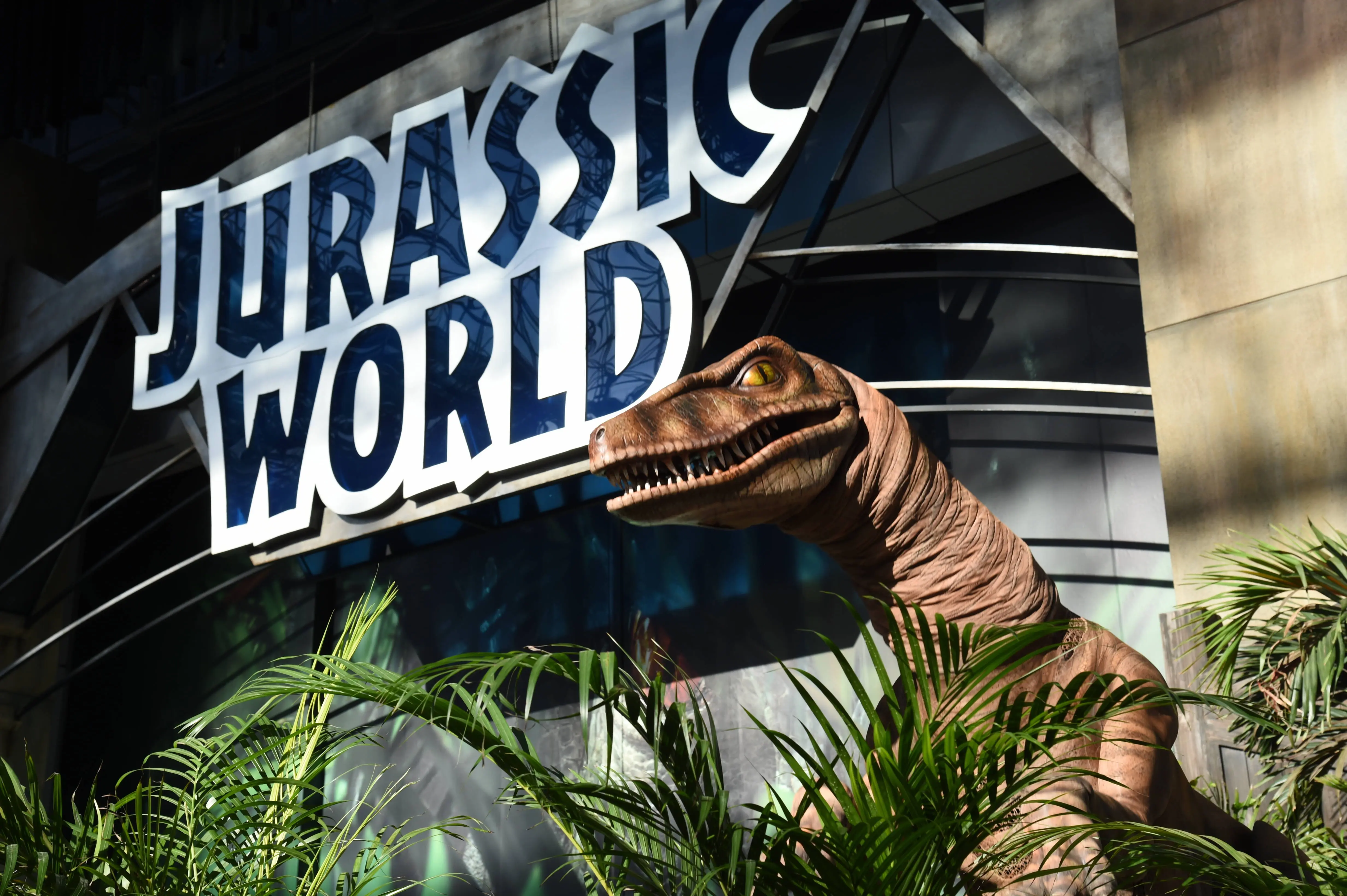 The Raptor at the Jurassic World Gates at New York Comic Con.  (Photo by Ilya S. Savenok/Getty Images for Universal Pictures Home Entertainment)