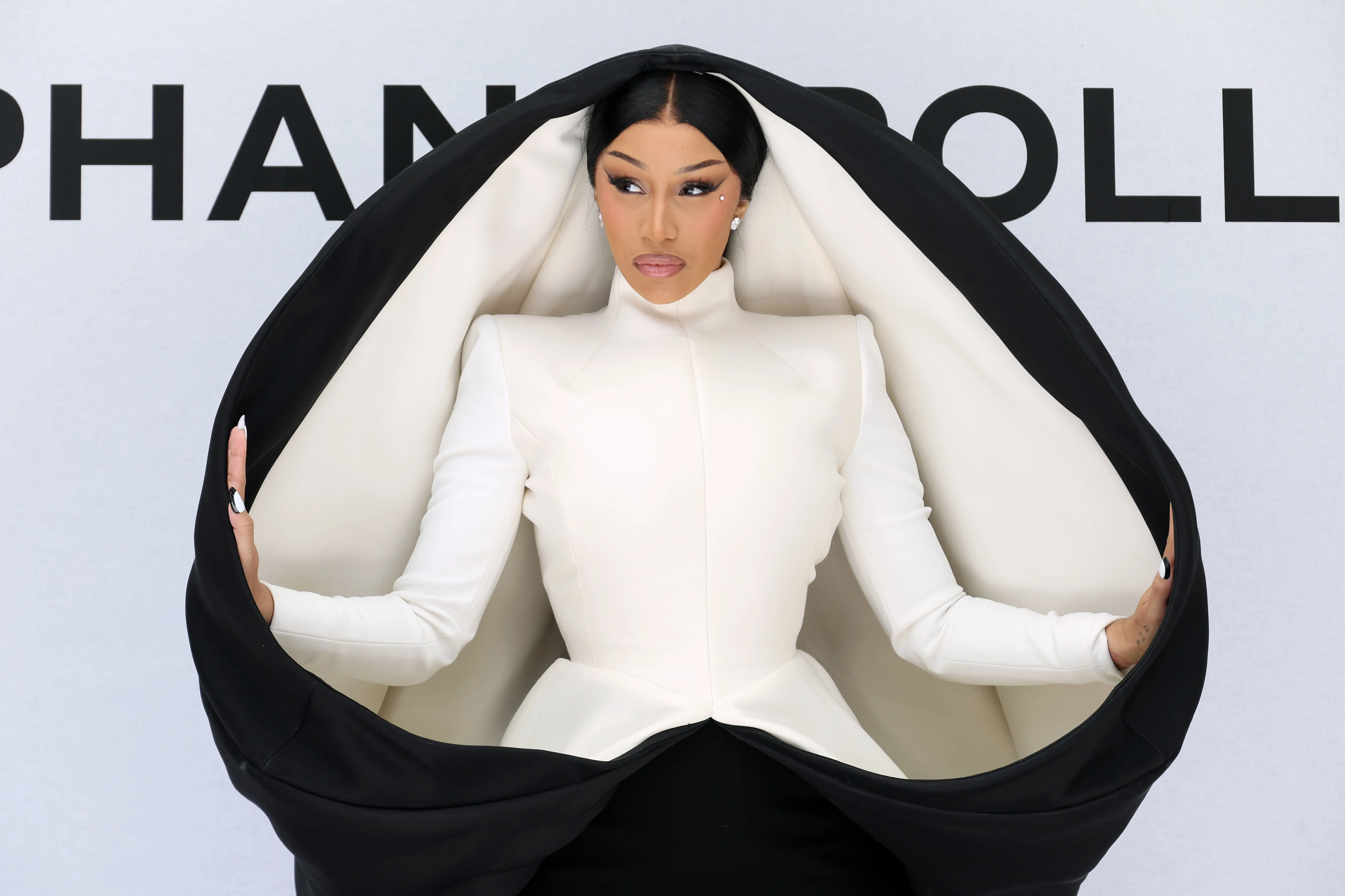 PARIS, FRANCE - JULY 08: (EDITORIAL USE ONLY - For Non-Editorial use please seek approval from Fashion House) Cardi B attends the Stéphane Rolland Haute Couture Fall/Winter 2025/2026 show as part of Paris Fashion Week on July 08, 2025 in Paris, France. (Photo by Pascal Le Segretain/Getty Images)