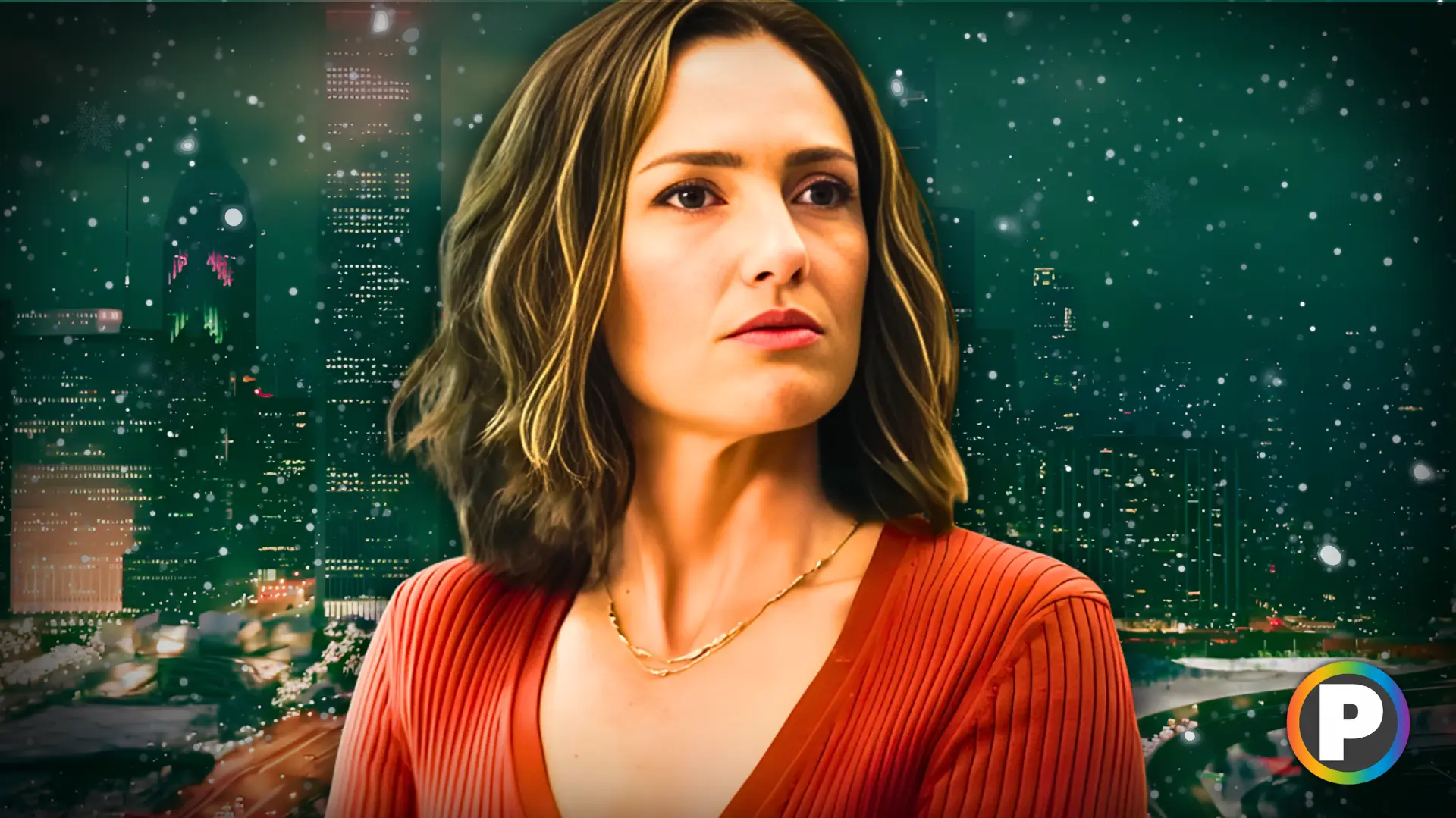 Minka Kelly in Champagne Problems (Custom cover edited by Primetimer, Original Image ©️Netflix)