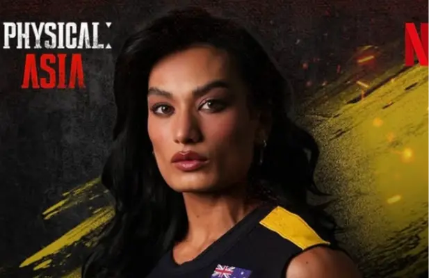 Alexandra Milne from Team Australia on Physical: Asia (Image via Instagram/@alexandramilne_ and Netflix)