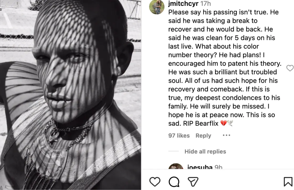 Spencer Lofranco's last Instagram post before his death in November 2025 (Image via Instagram/@roccowinning)