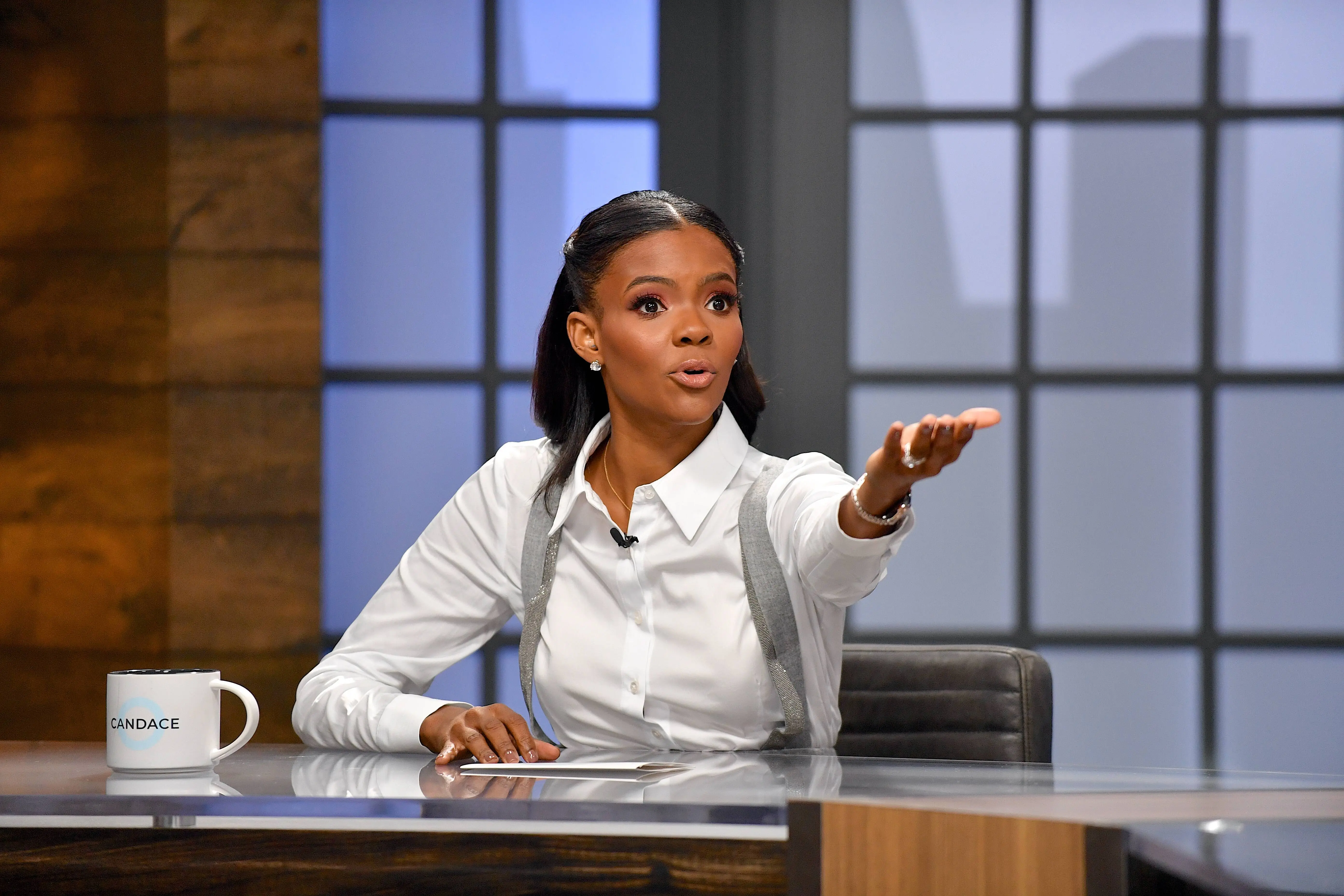 NASHVILLE, TENNESSEE - SEPTEMBER 20: Candace Owens is seen on set of "Candace" on September 20, 2021 in Nashville, Tennessee. The show will air on Tuesday, September 21st. (Photo by Jason Davis/Getty Images)
