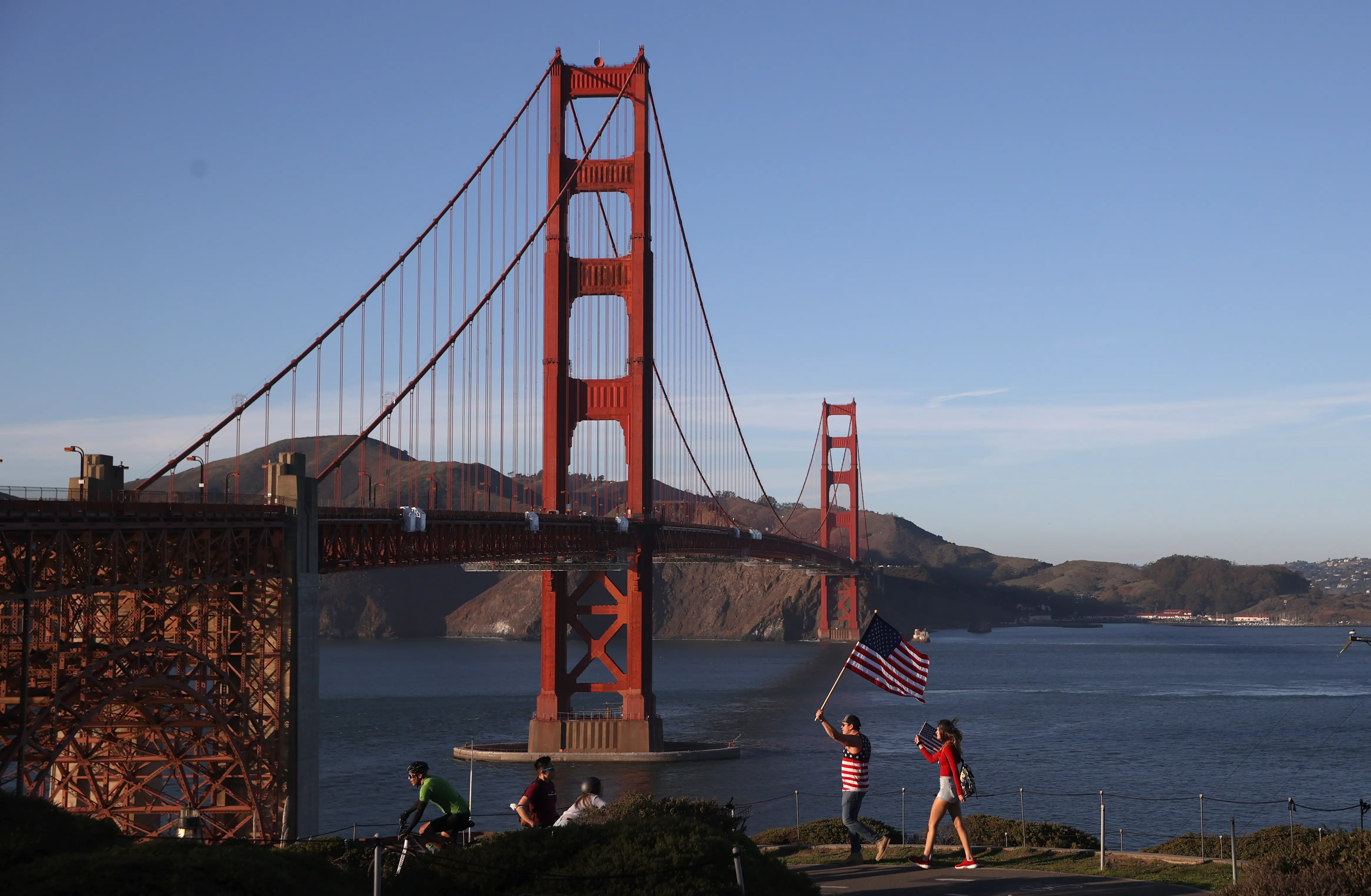Golden Gate Bridge on November 11, 2021 in San Francisco, California. (Photo by Justin Sullivan/Getty Images)