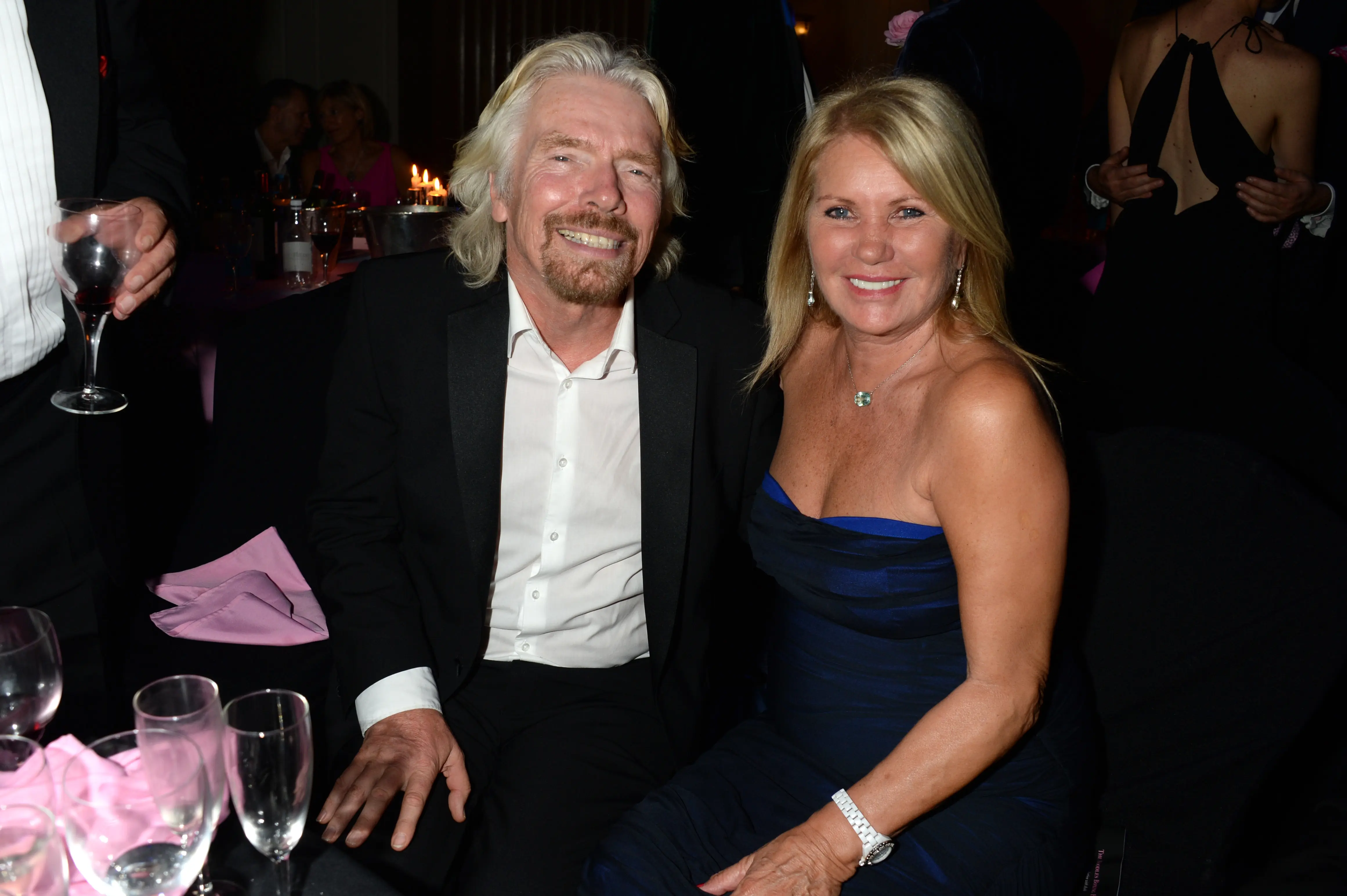Virgin Group mogul, Richard Branson, announces wife's death (Photo by Dominic O'Neill/Boodles Boxing Ball Committee via Getty Images)