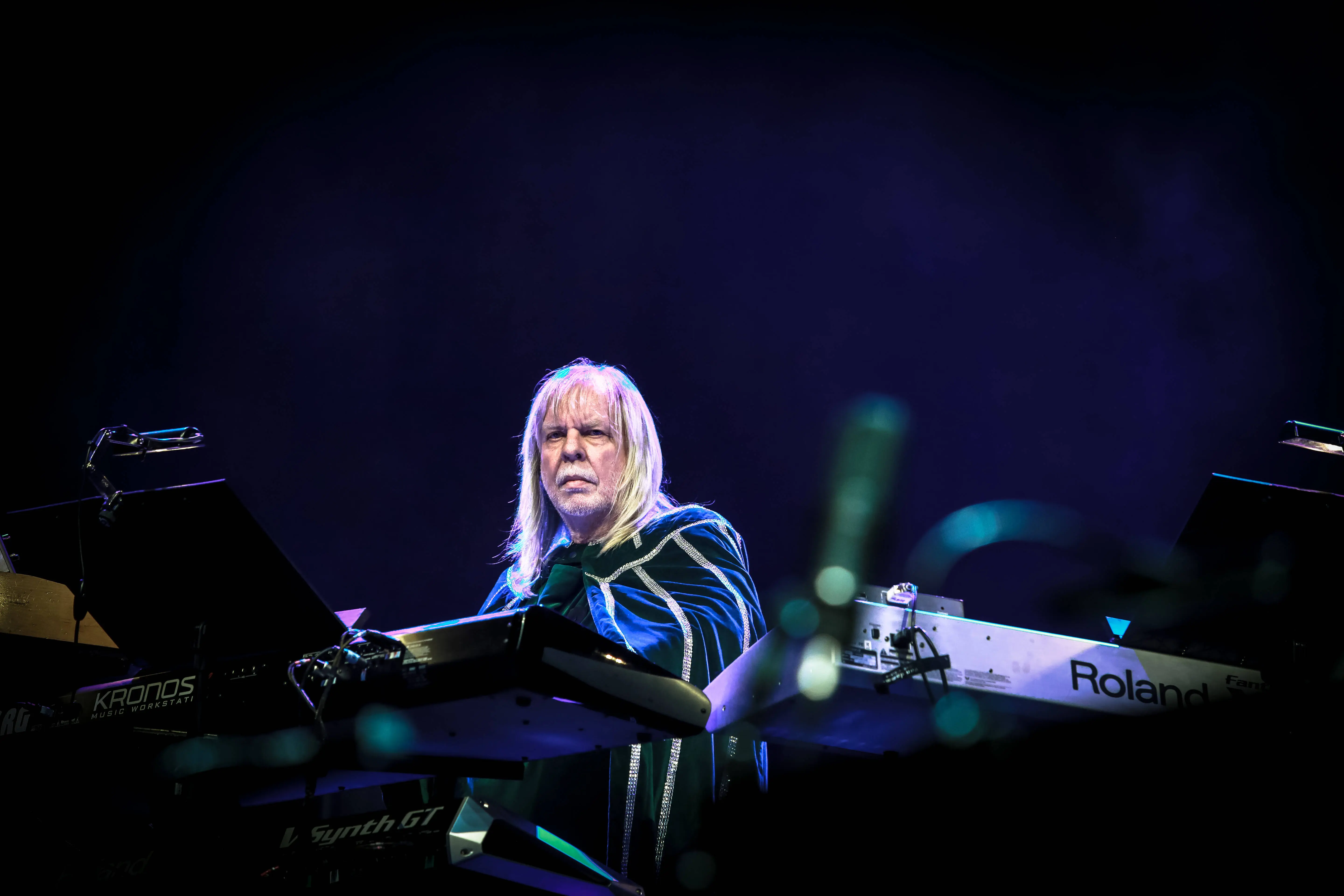 LONDON, ENGLAND - JUNE 19:  Rick Wakeman performs The Myths And Legends Of King Arthur And The Knights Of The Round Table in full for the first time since 1975 on day 2 of Stone Free Festival at The O2 Arena on June 19, 2016 in London, England.  (Photo by Christie Goodwin/Redferns)