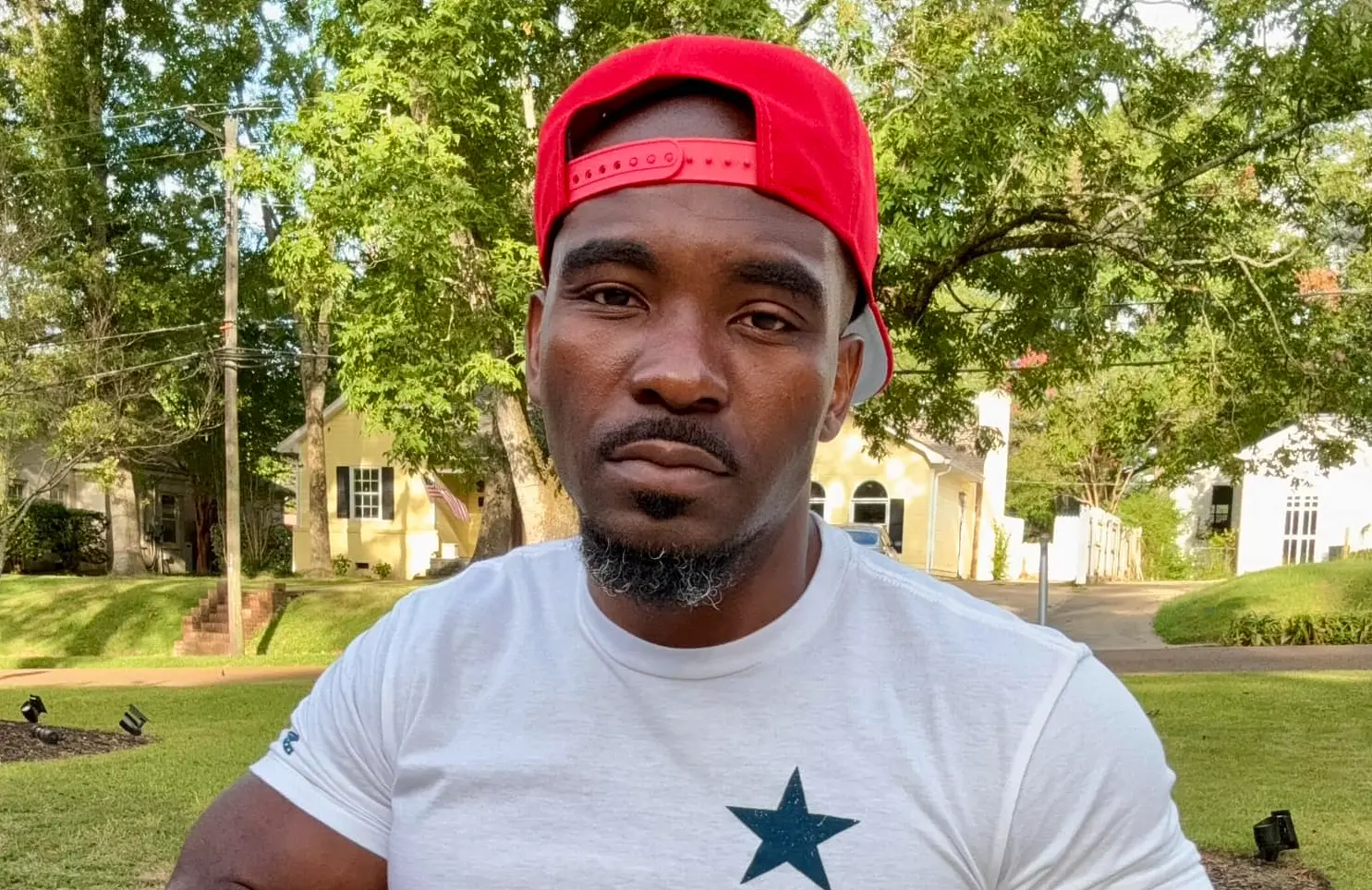 Christopher Jermaine Townsend, aka Topher, is the man behind viral AI gospel singer Solomon Ray (Image via Facebook/Christopher Townsend)