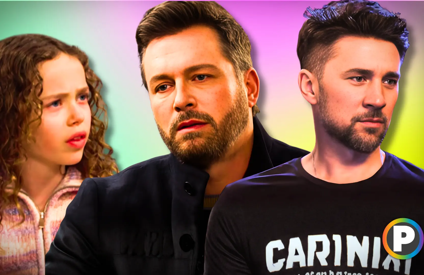 From left, Rachel, Brady and Chad of Days of Our Lives [Custom cover edited by Primetimer. Original Images © Peacock]