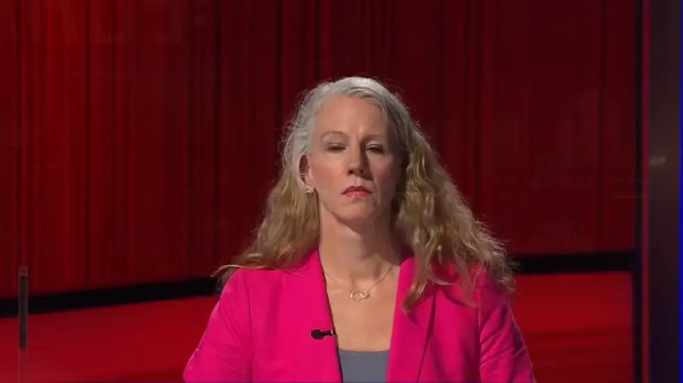 Samantha Meier from Jeopardy! (Image via YouTube official handle)