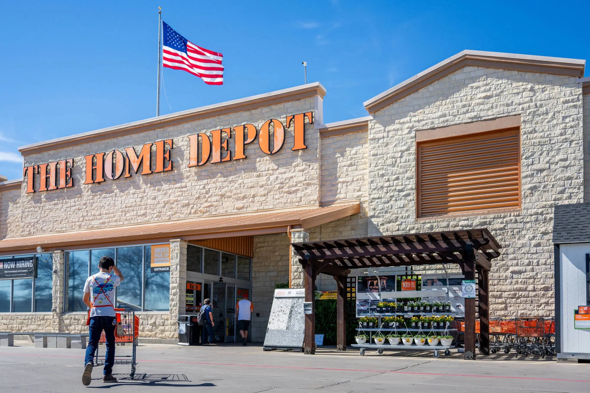 AUSTIN, TEXAS - FEBRUARY 20: An employee returns a cart at The Home Depot store on February 20, 2024 in Austin, Texas. Home Depot has reported positive earnings and revenue, beating analysts expectations. The growth comes even as quarterly sales have dropped nearly 3 percent year over year. The company is expecting sales to increase by 1 percent in fiscal 2024. (Photo by Brandon Bell/Getty Images)