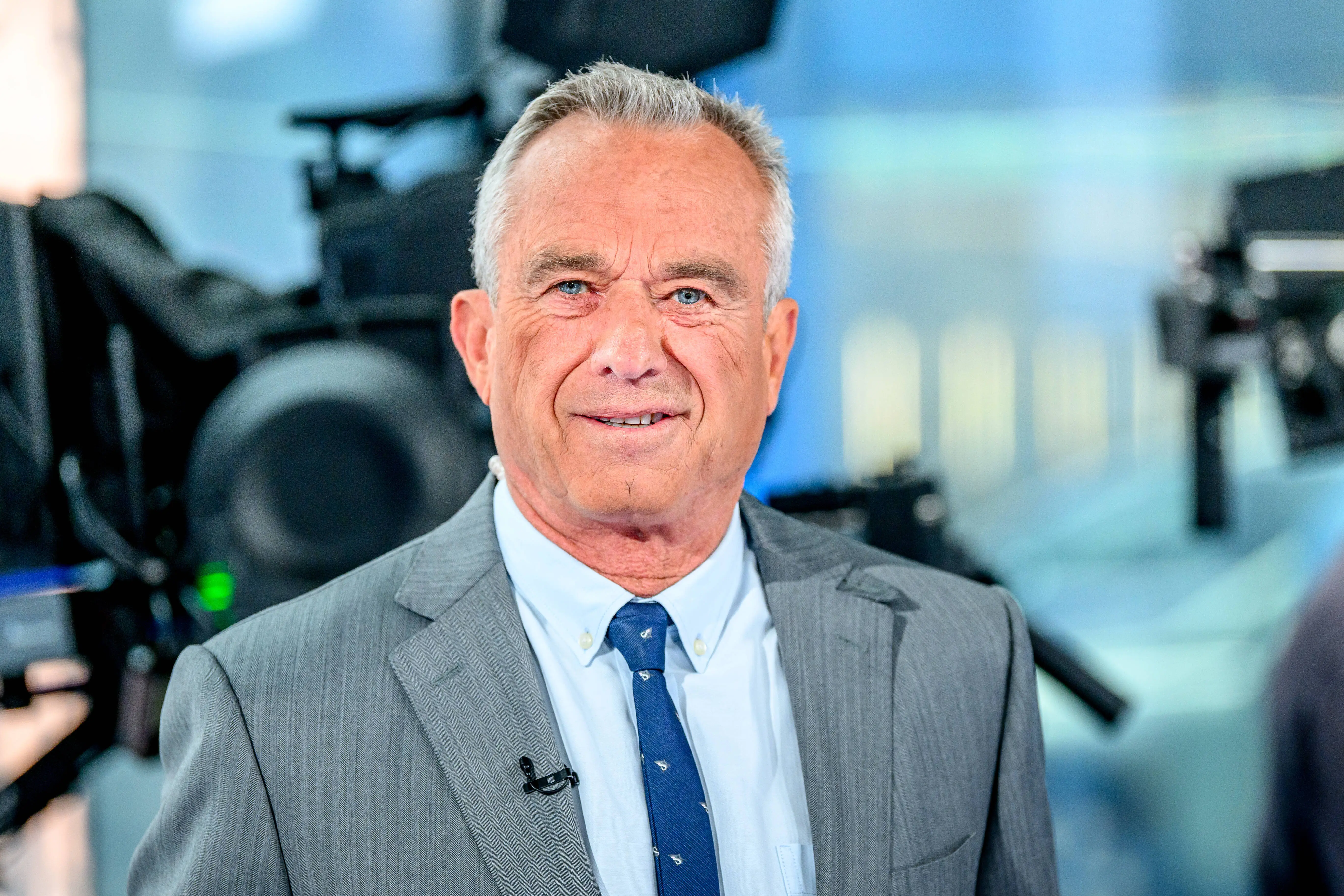 Robert F. Kennedy Jr. visits "Fox &amp; Friends" at Fox News Channel Studios on April 02, 2024 in New York City. (Photo by Roy Rochlin/Getty Images)