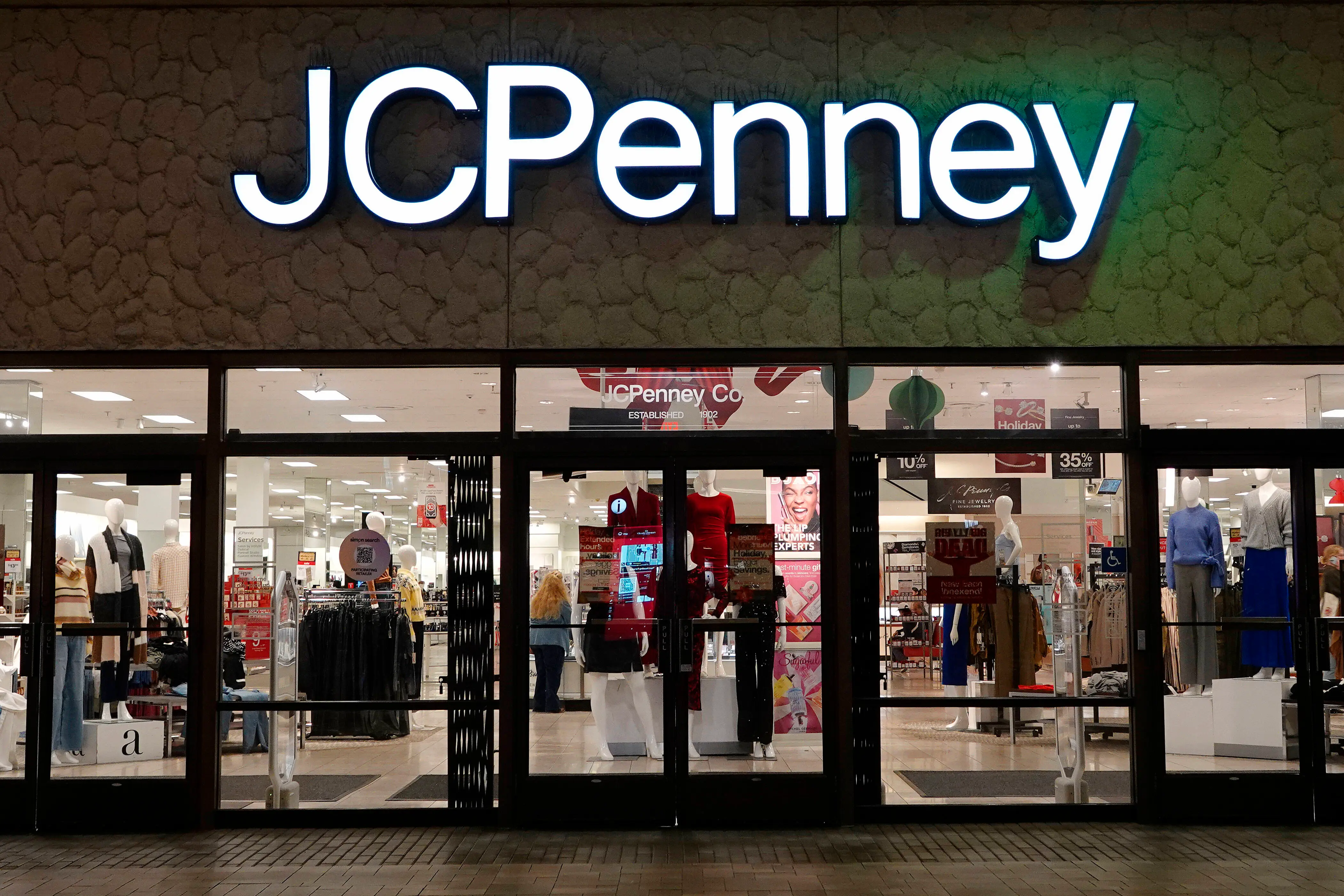 SAN DIEGO, CALIFORNIA - DECEMBER 13: A JCPenney department store at Fashion Valley, an upscale shopping mall on December 13, 2024 in San Diego, California. (Photo by Kevin Carter/Getty Images)