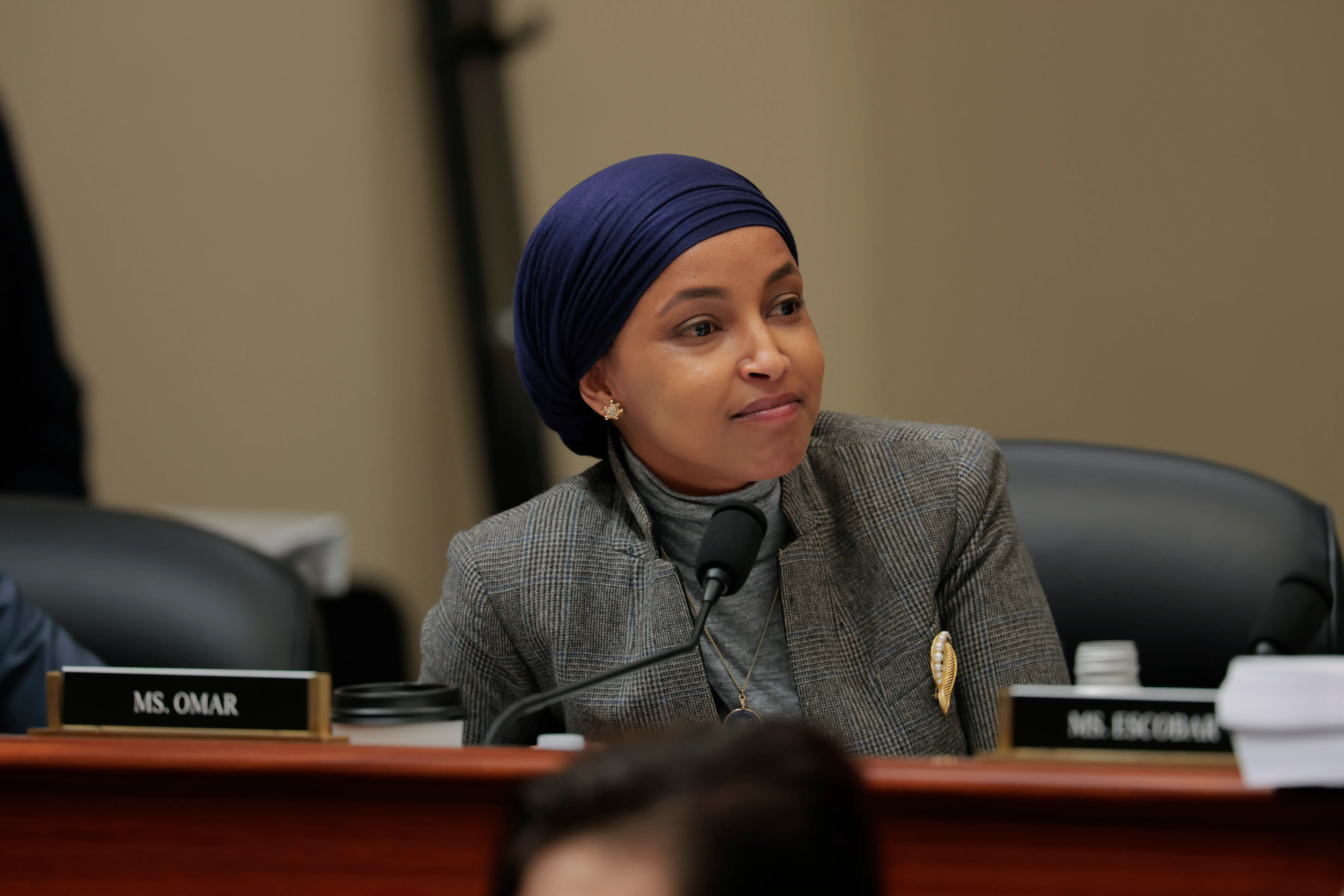 WASHINGTON, DC - MAY 16: Rep. Ilhan Omar (D-MN) speaks during a mark up meeting with the House Budget Committee on Capitol Hill on May 16, 2025 in Washington, DC. Members of the Budget Committee met to consider House Republicans’ reconciliation bill, which includes U.S. President Donald Trump's proposed tax and spending cuts. The bill faced bipartisan opposition, with five Republican members of the House Budget Committee voting against it and supporting a motion for the committee to recess for the weekend. (Photo by Anna Moneymaker/Getty Images)