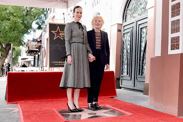 Sarah Paulson and Holland Taylor at Hollywood Walk of Fame event (Image via Getty)