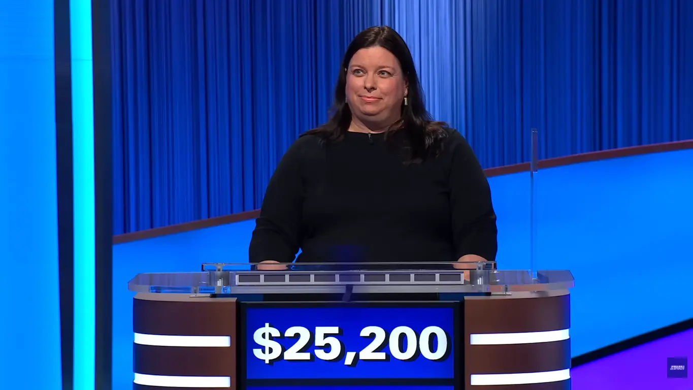 Libby Jones won the Final Jeopardy! (Image via YouTube)