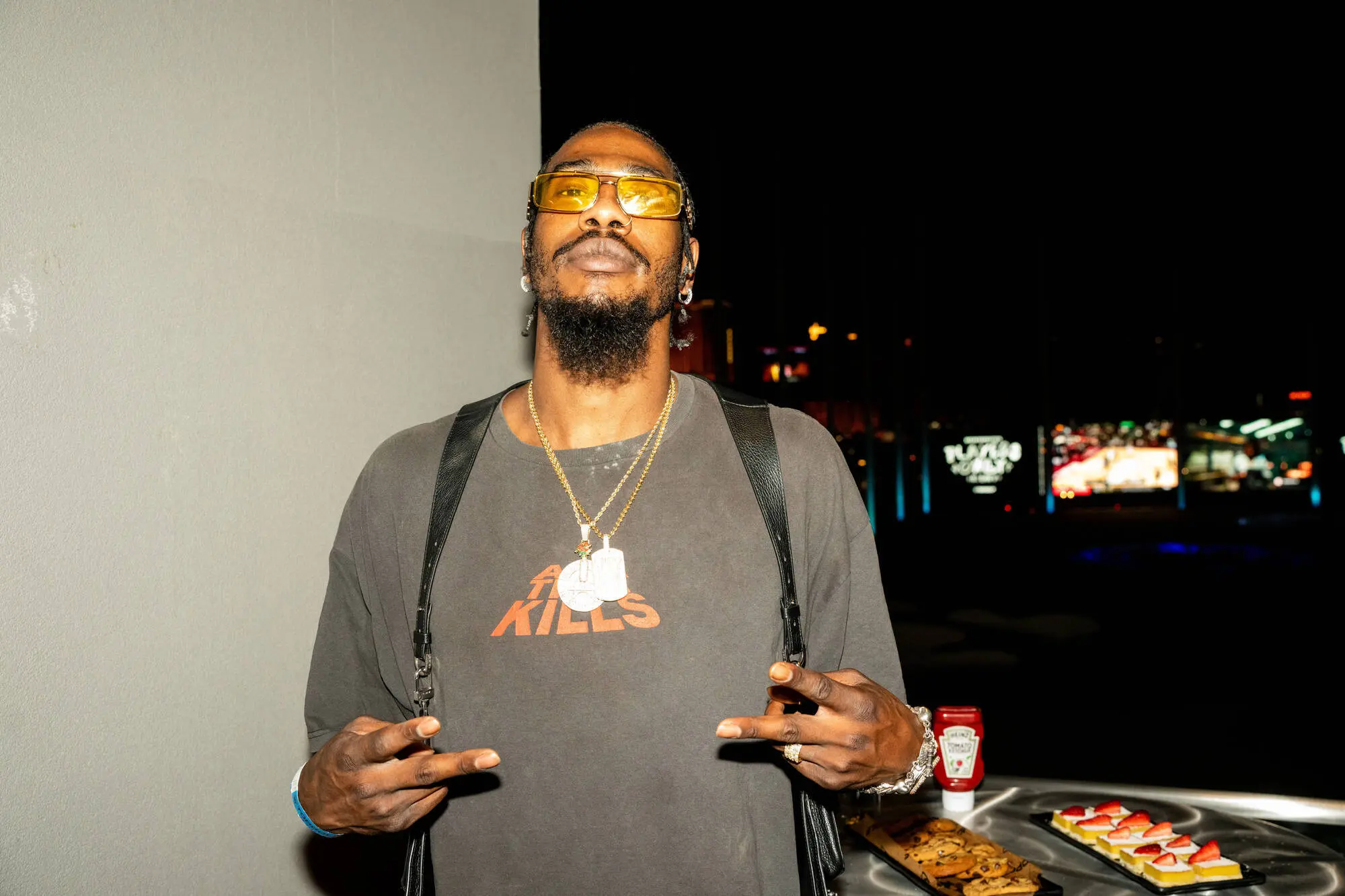 Iman Shumpert poses at the Uninterrupted "Players Only" night at Top Golf on July 09, 2023 in Las Vegas, Nevada. (Photo by Cassy Athena/Getty Images)