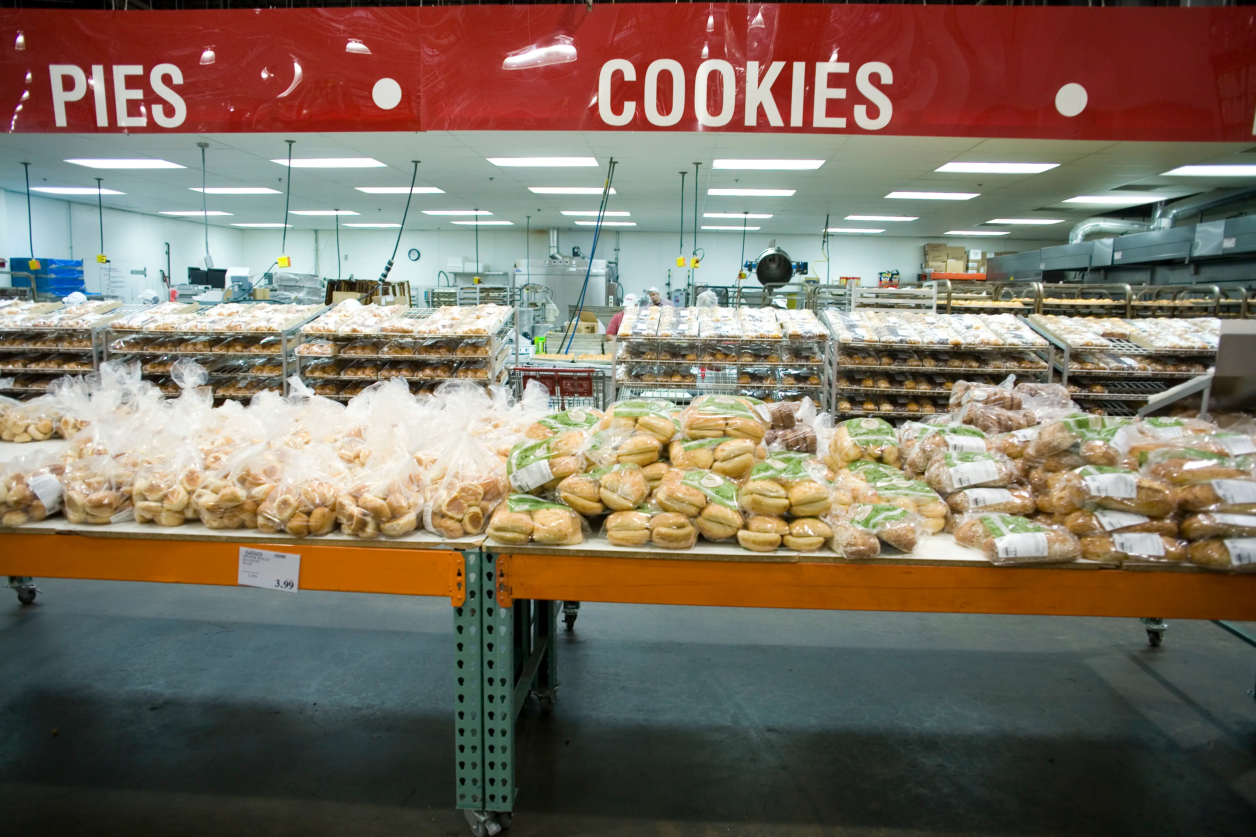 Fresh baked good on sale at Costco, a popular warehouse-style store packed with bulk items from food to clothing, offered at reduced prices in Brooklyn. (Photo by Ramin Talaie/Corbis via Getty Images)
