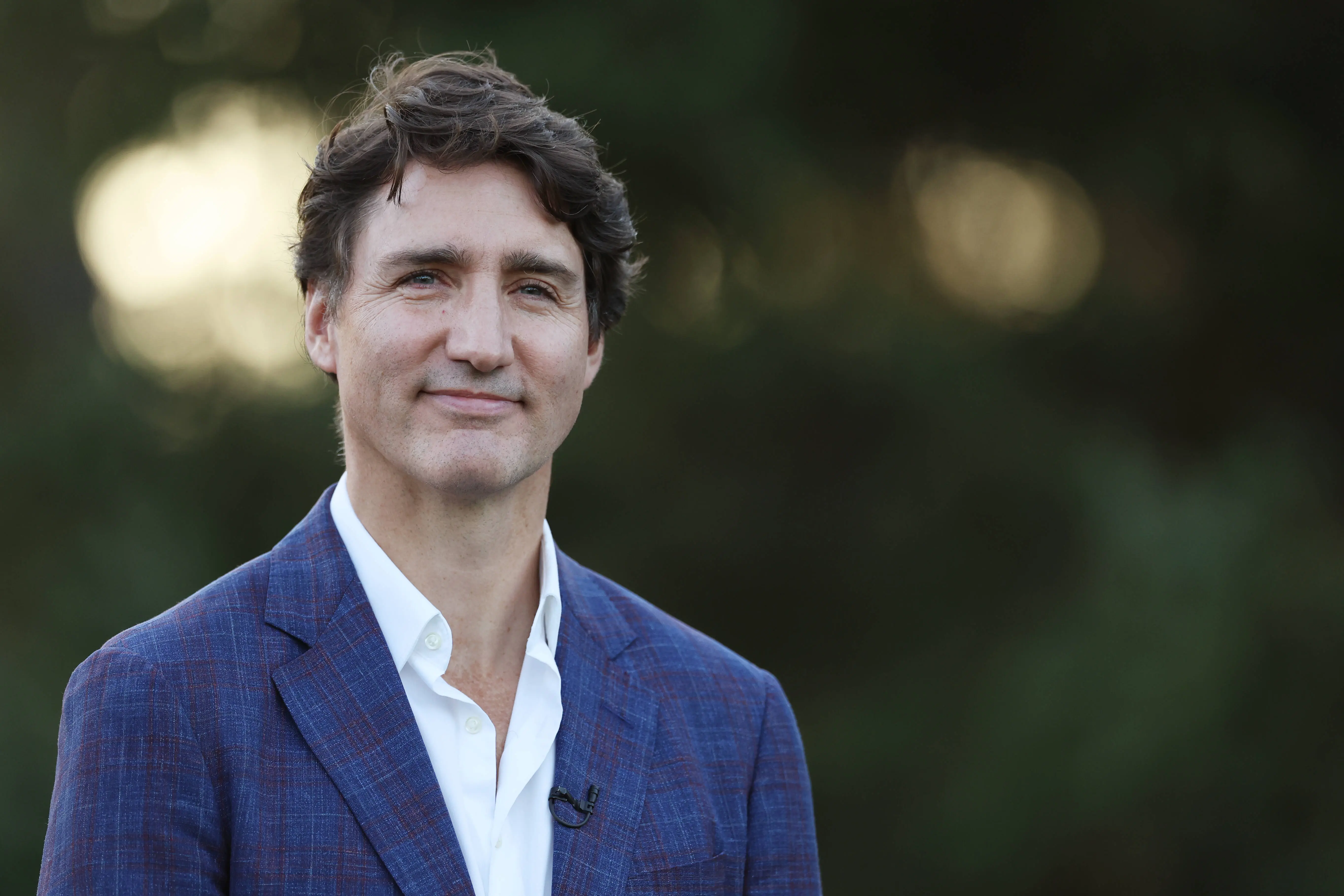 MONTREAL, QUEBEC - SEPTEMBER 29: Canadian Prime Minister Justin Trudeau looks on following Sunday Singles on day four of the 2024 Presidents Cup at The Royal Montreal Golf Club on September 29, 2024 in Montreal, Quebec, Canada. (Photo by Harry How/Getty Images)