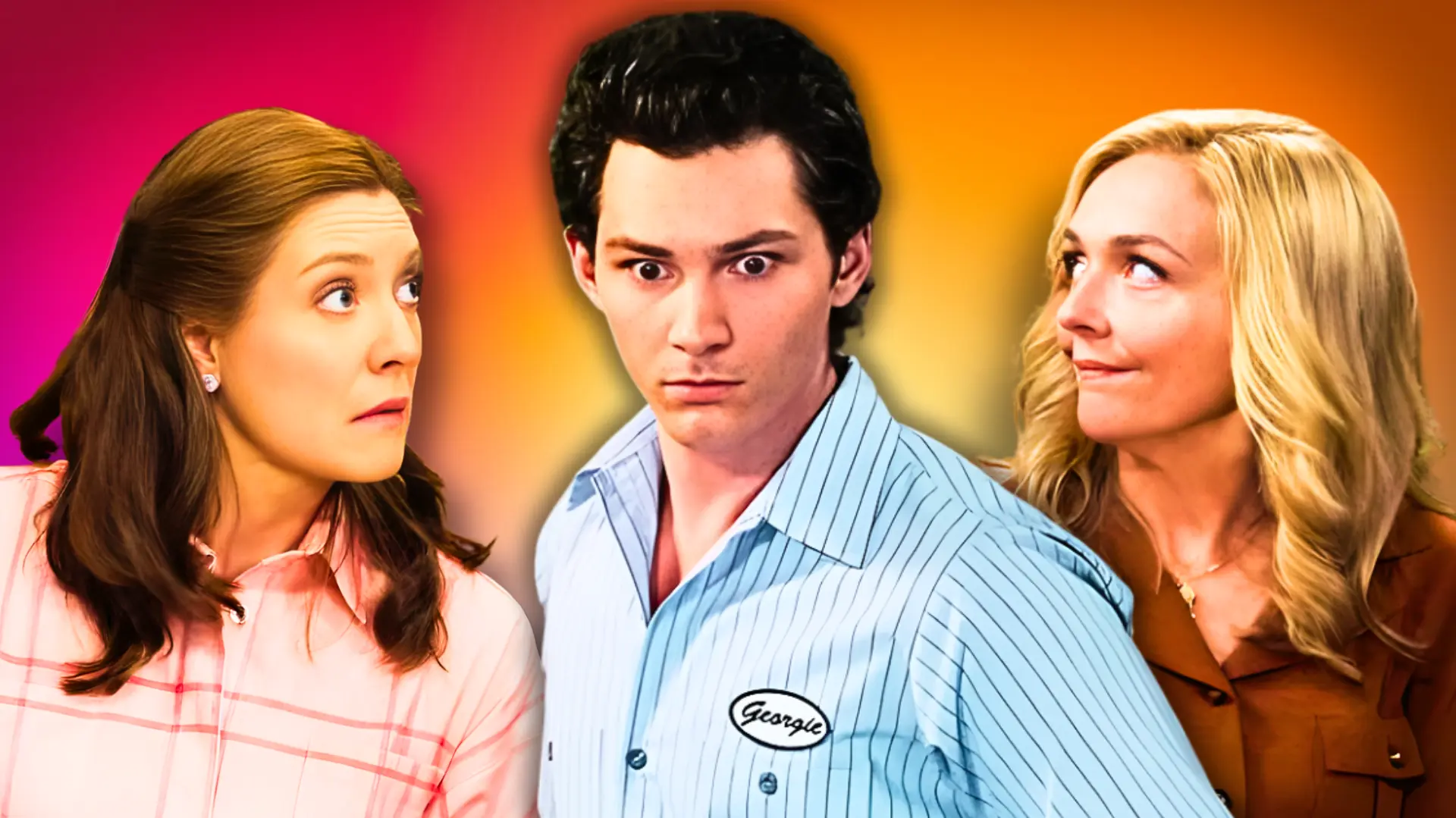 Zoe Perry, Montana Jordan and Rachel Bay Jones in Georgie &amp; Mandy's First Marriage season 2 (Custom cover edited by Primetimer, Original Image ©️CBS)