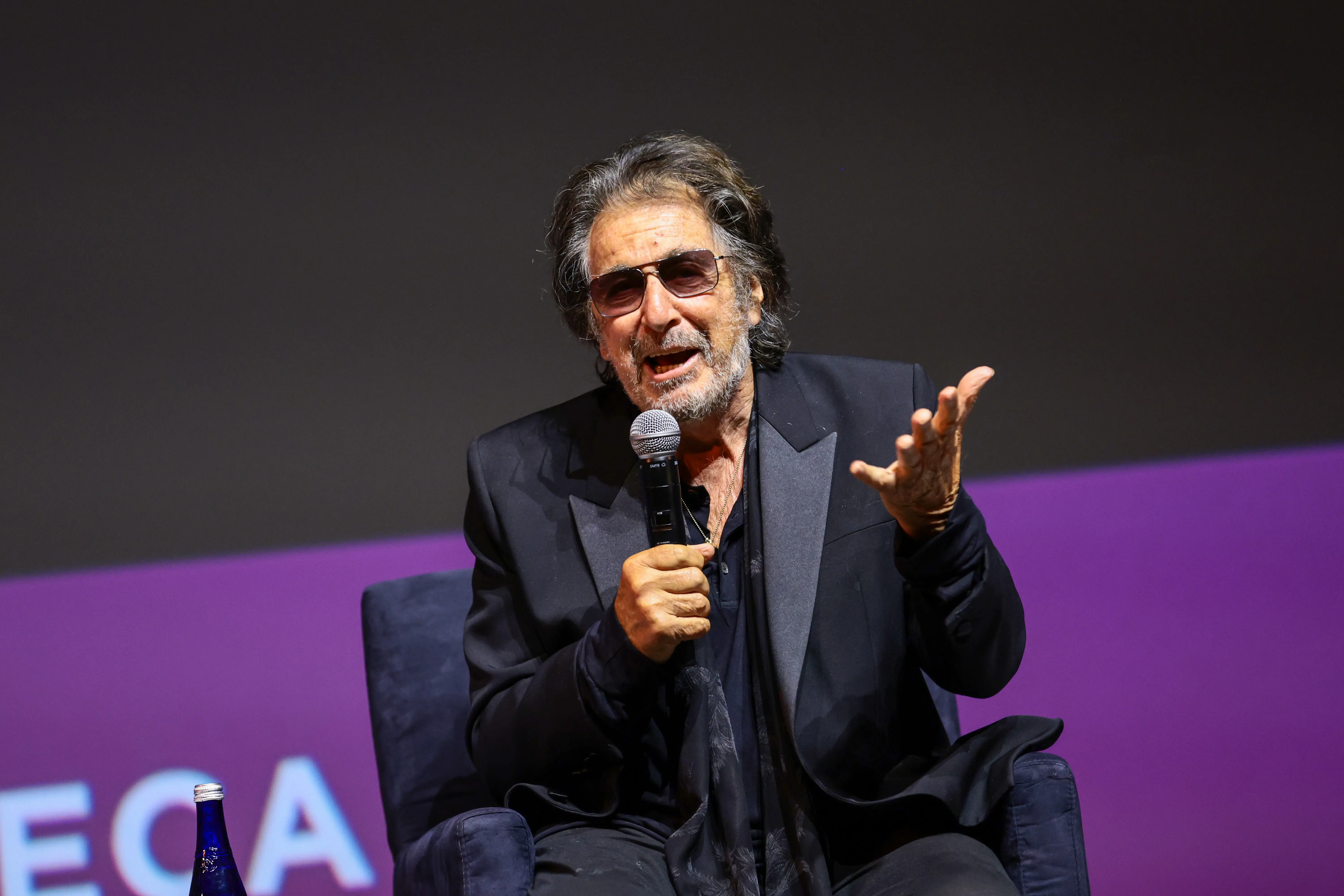 NEW YORK, NEW YORK - JUNE 17: Al Pacino speaks on stage at the "Heat" Premiere during 2022 Tribeca Festival at United Palace Theater on June 17, 2022 in New York City. (Photo by Dimitrios Kambouris/Getty Images for Tribeca Festival)