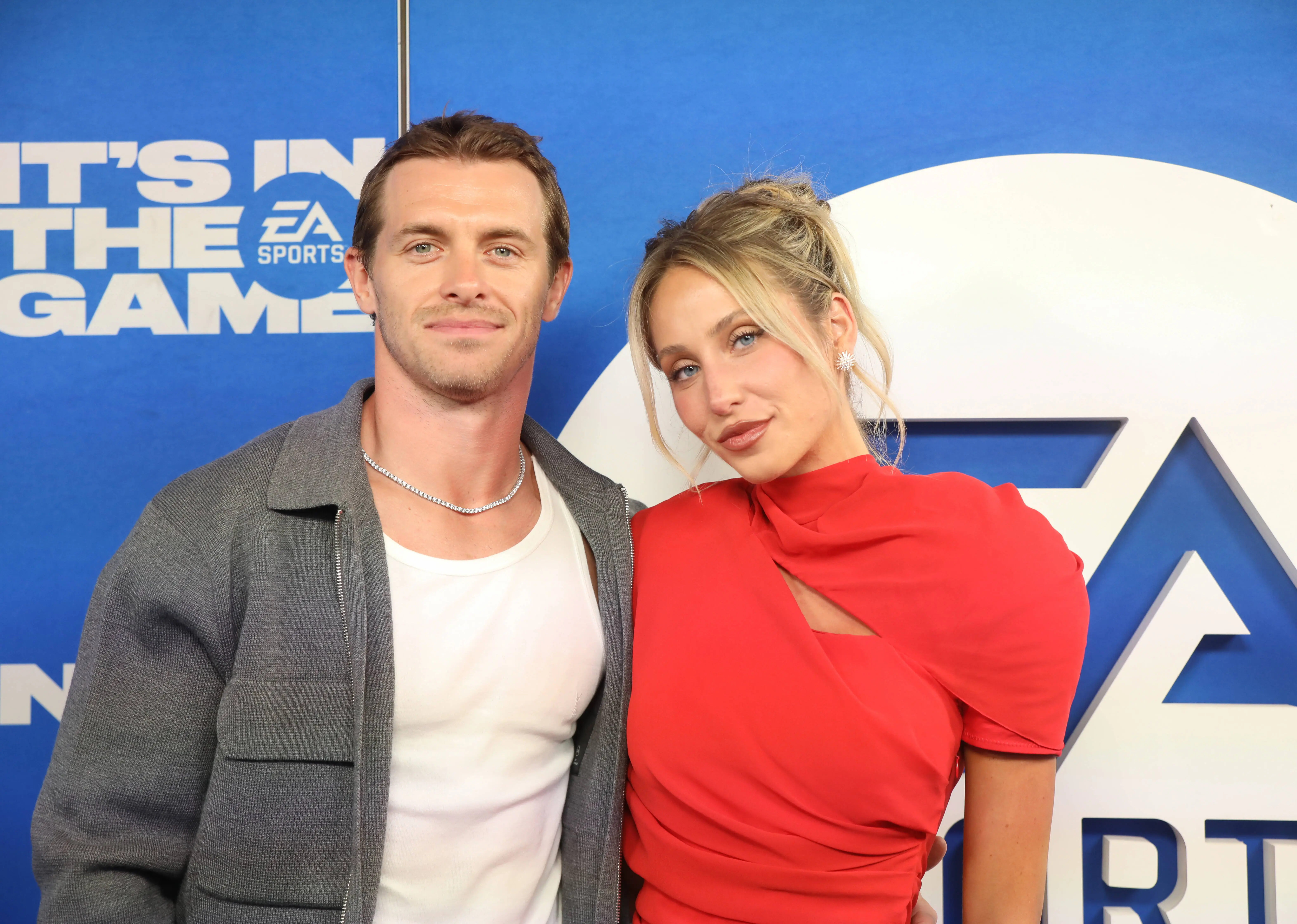NEW ORLEANS, LOUISIANA - FEBRUARY 07: Braxton Berrios and Alix Earle arrive at EA Sports presents The Madden Bowl at Orpheum Theater on February 07, 2025 in New Orleans, Louisiana. (Photo by Kaitlyn Morris/Getty Images)