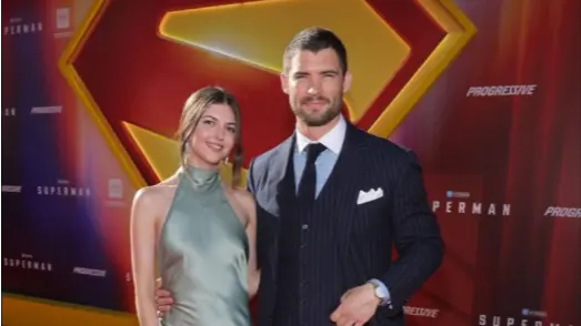 Julia Warner and David Corenswet