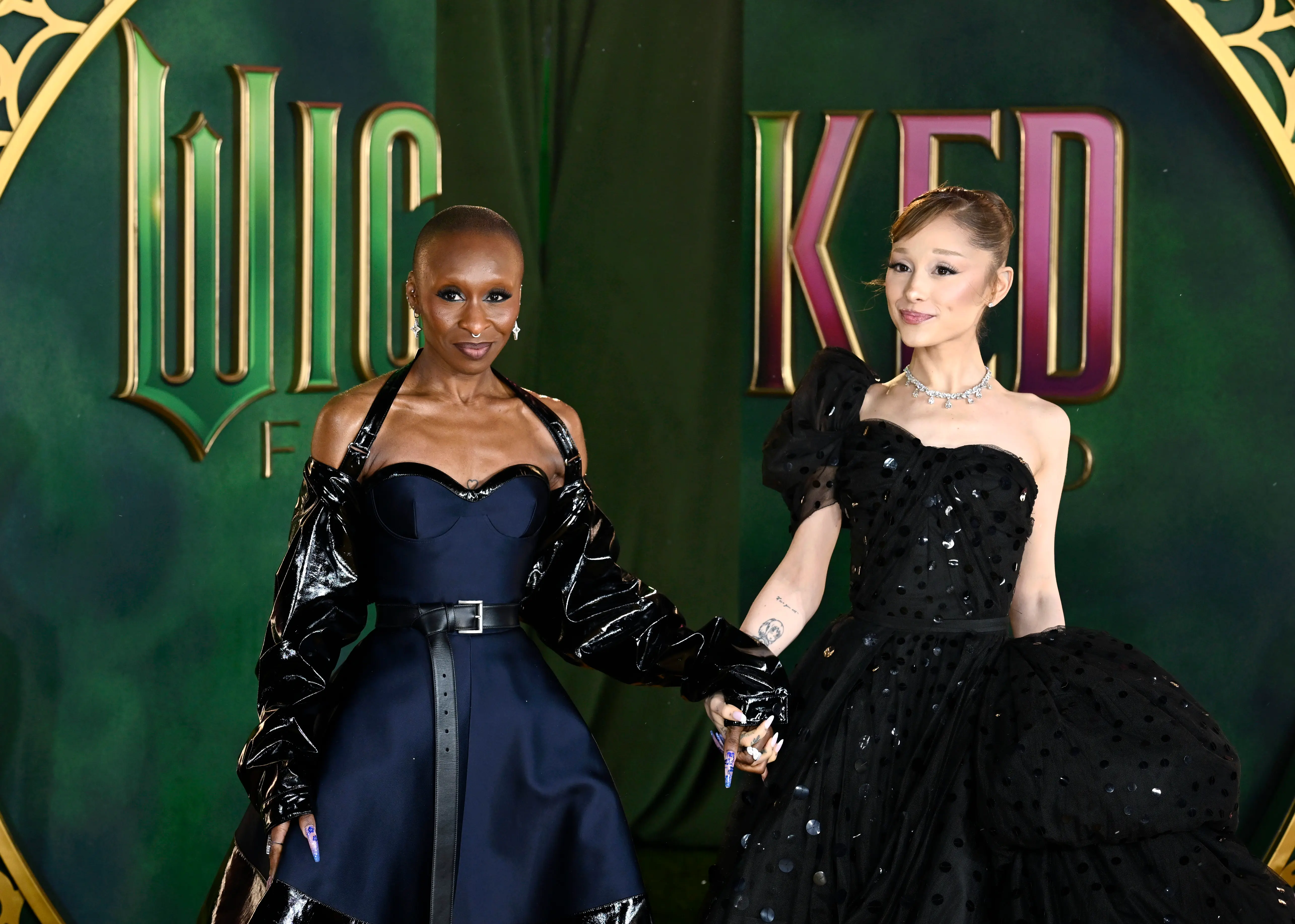 Cynthia Erivo and Ariana Grande attend the Wicked: For Good European Premiere at Cineworld London Leicester Square (Image via Getty)