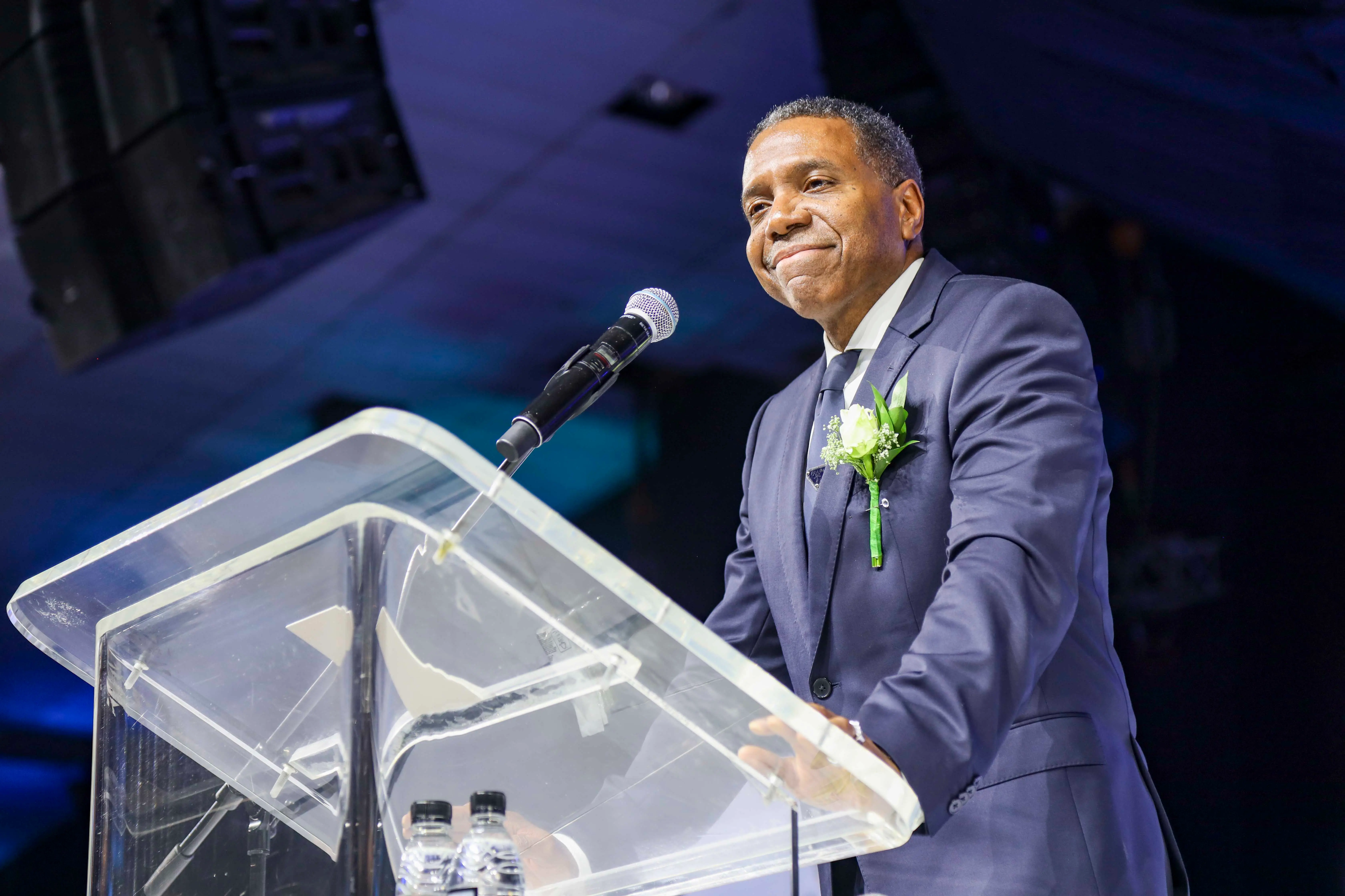 Pastor Creflo Dollar was arrested in 2012 in connection to a domestic incident (Image via OJ Koloti/Gallo Images via Getty Images)