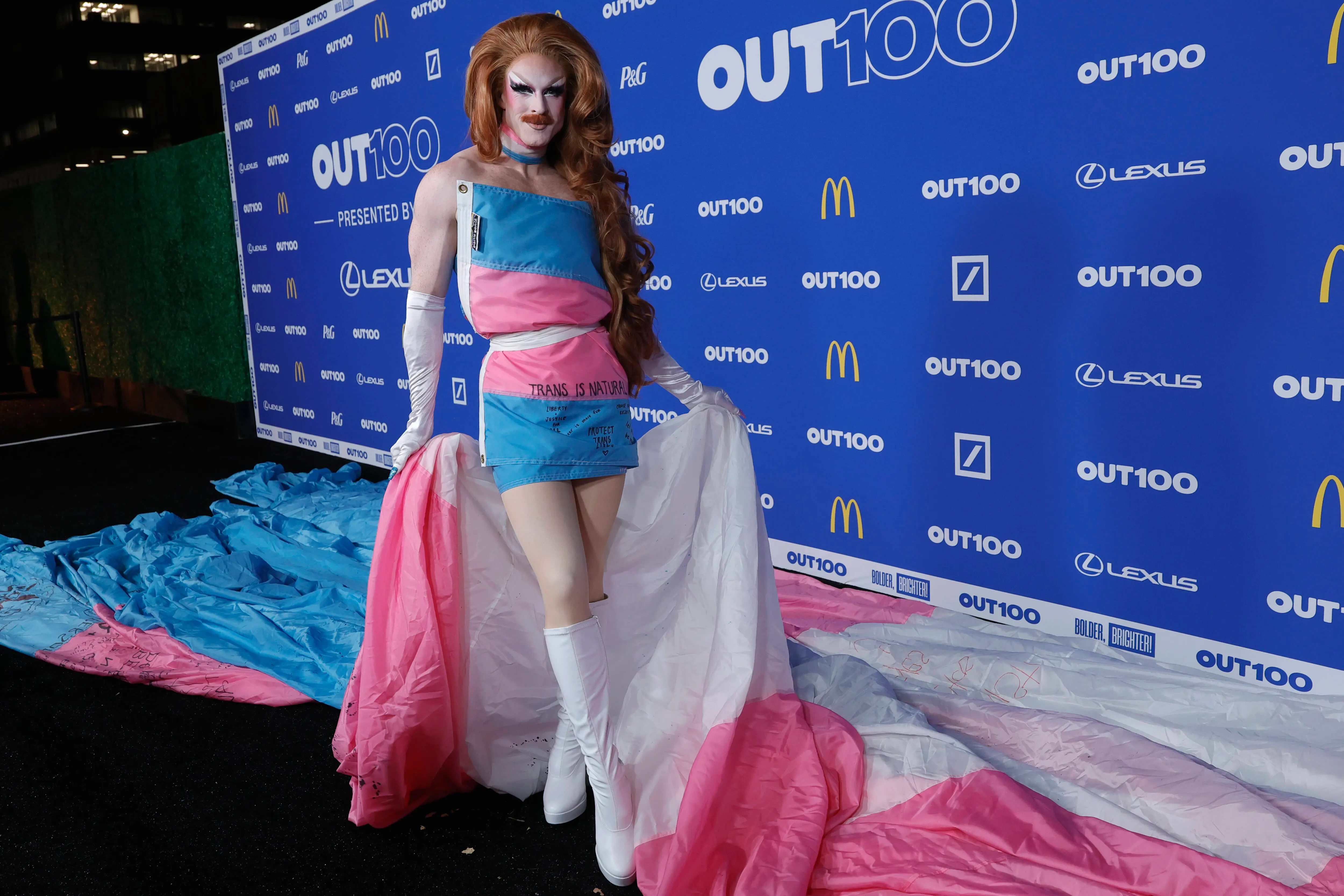 Drag queen and environmentalist Pattie Gonia attends the 2025 Out100 Celebration at Nya Studios on November 21, 2025 in Los Angeles, California. (Photo by Frazer Harrison/Getty Images)