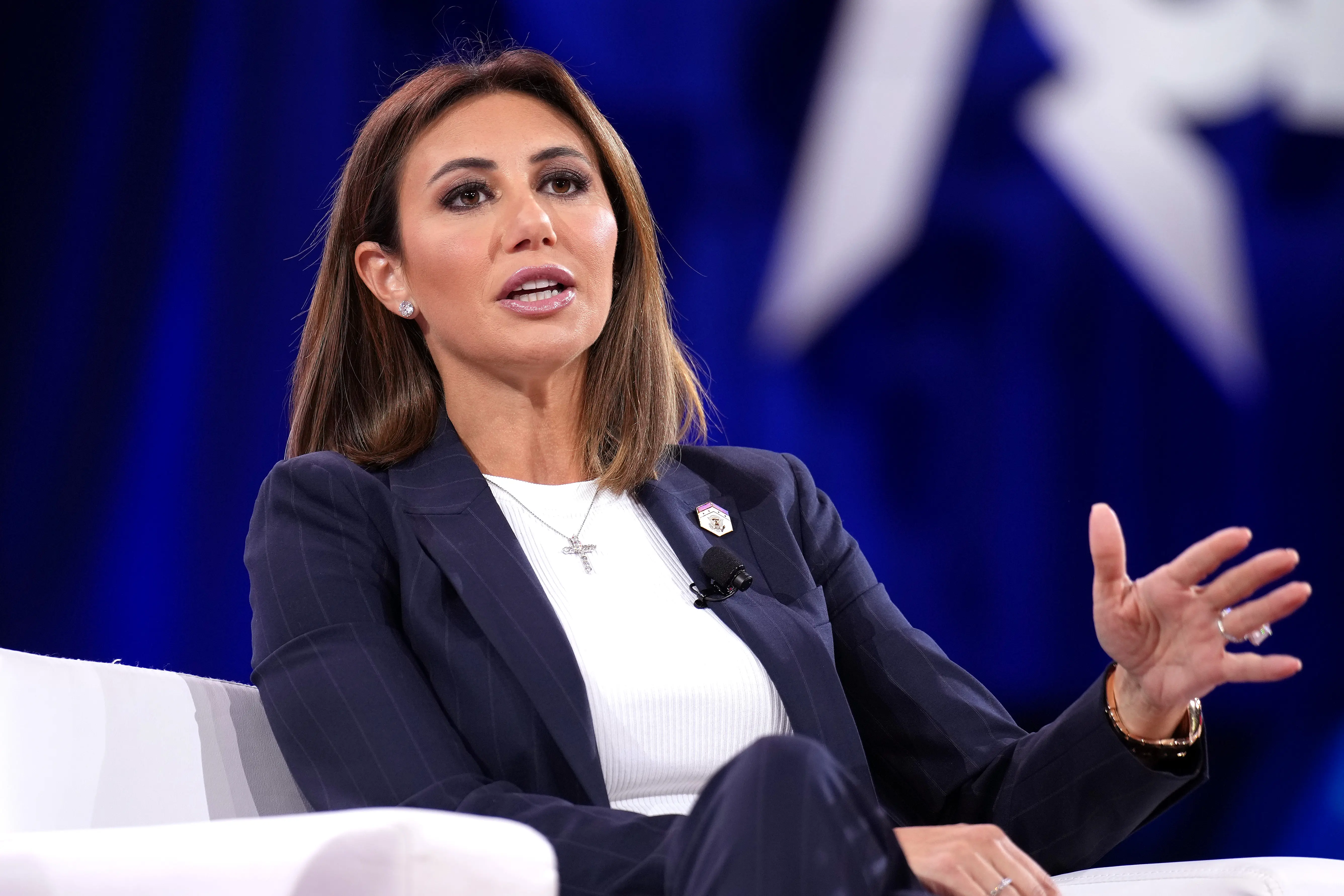 OXON HILL, MARYLAND - FEBRUARY 20: Counselor to the President Donald Trump Alina Habba speak during a panel discussion at the Conservative Political Action Conference (CPAC) at the Gaylord National Resort Hotel And Convention Center on February 20, 2025 in Oxon Hill, Maryland. The annual four-day gathering brings together conservative U.S. lawmakers, international leaders, media personalities and businessmen to discuss and champion conservative ideas. (Photo by Andrew Harnik/Getty Images)