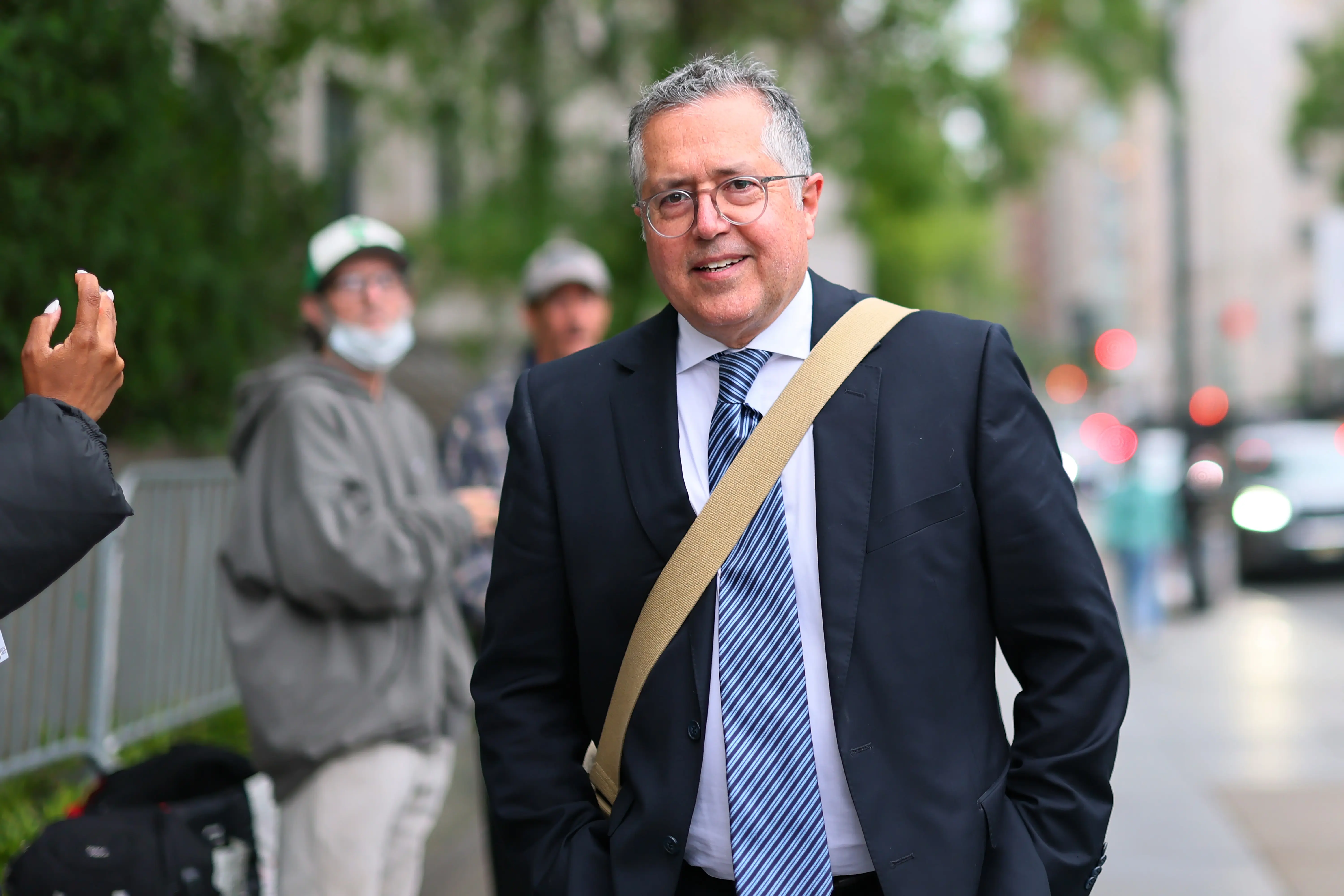NEW YORK, NEW YORK - MAY 21: Attorney Marc Agnifilo arrives for Sean "Diddy" Combs sex trafficking trial at Manhattan Federal Court on May 21, 2025 in New York City. Combs, 55, has pleaded not guilty on all counts, which include a racketeering charge alleging the hip-hop pioneer was the leader of a sex crime ring that included drug-fueled sex parties through the use of force, threats and violence. (Photo by Michael M. Santiago/Getty Images)