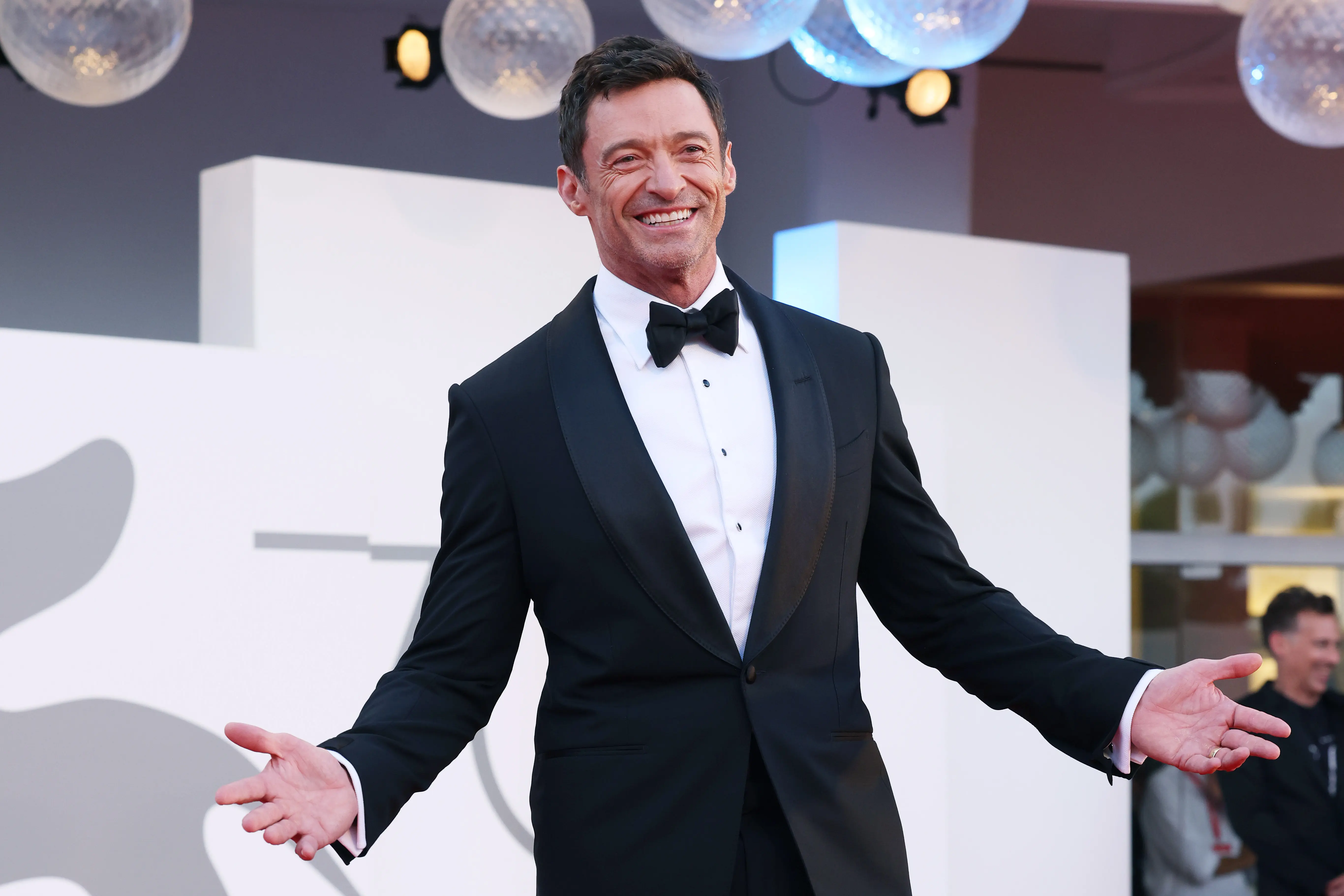VENICE, ITALY - SEPTEMBER 07: Australian actor Hugh Jackman  attends "The Son" red carpet at the 79th Venice International Film Festival on September 07, 2022 in Venice, Italy. (Photo by Stefania D'Alessandro/WireImage)
