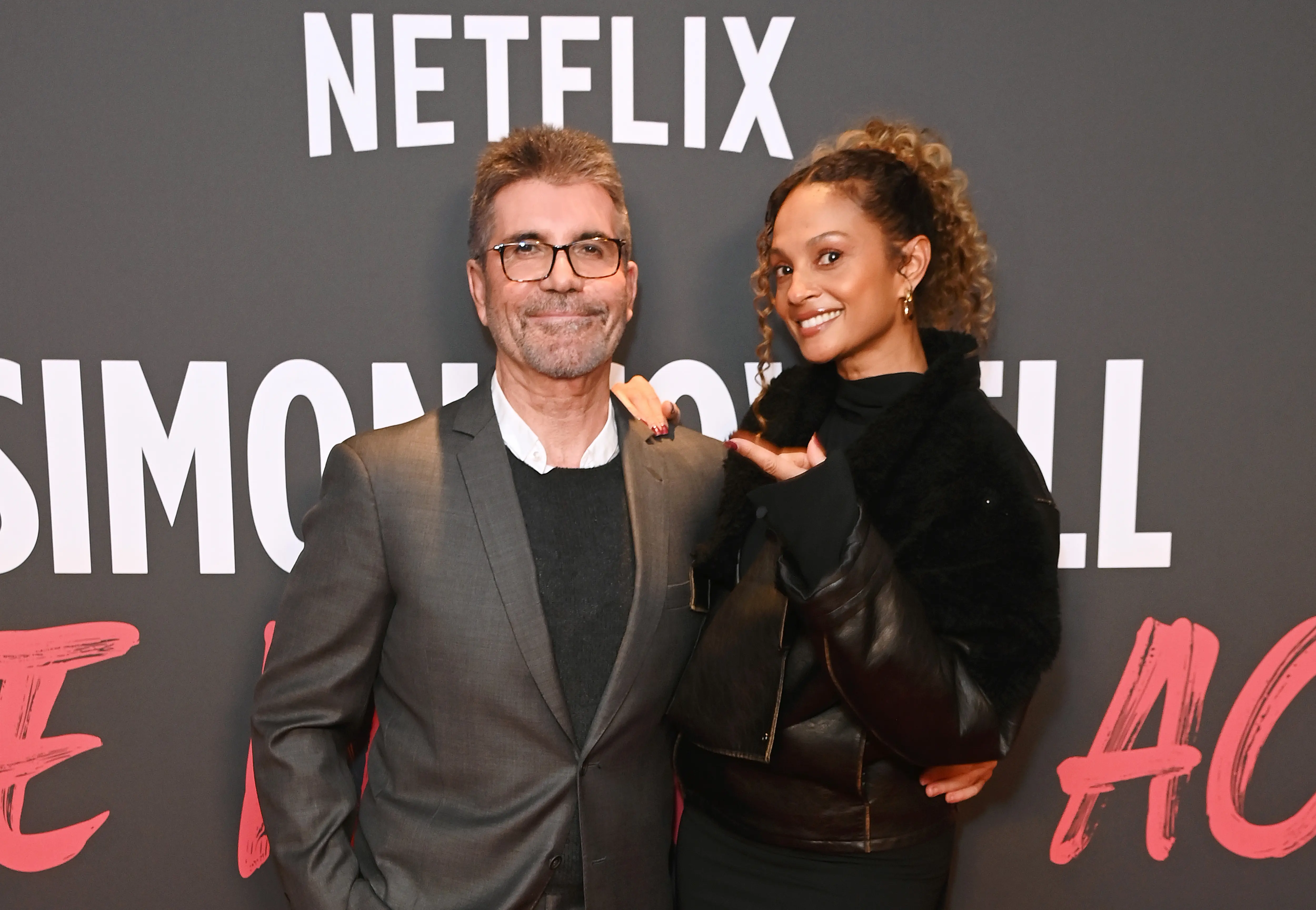 Simon Cowell and Alesha Dixon attend a friends and family celebration for docuseries "Simon Cowell: The Next Act" hosted by Simon Cowell (Image via Getty)