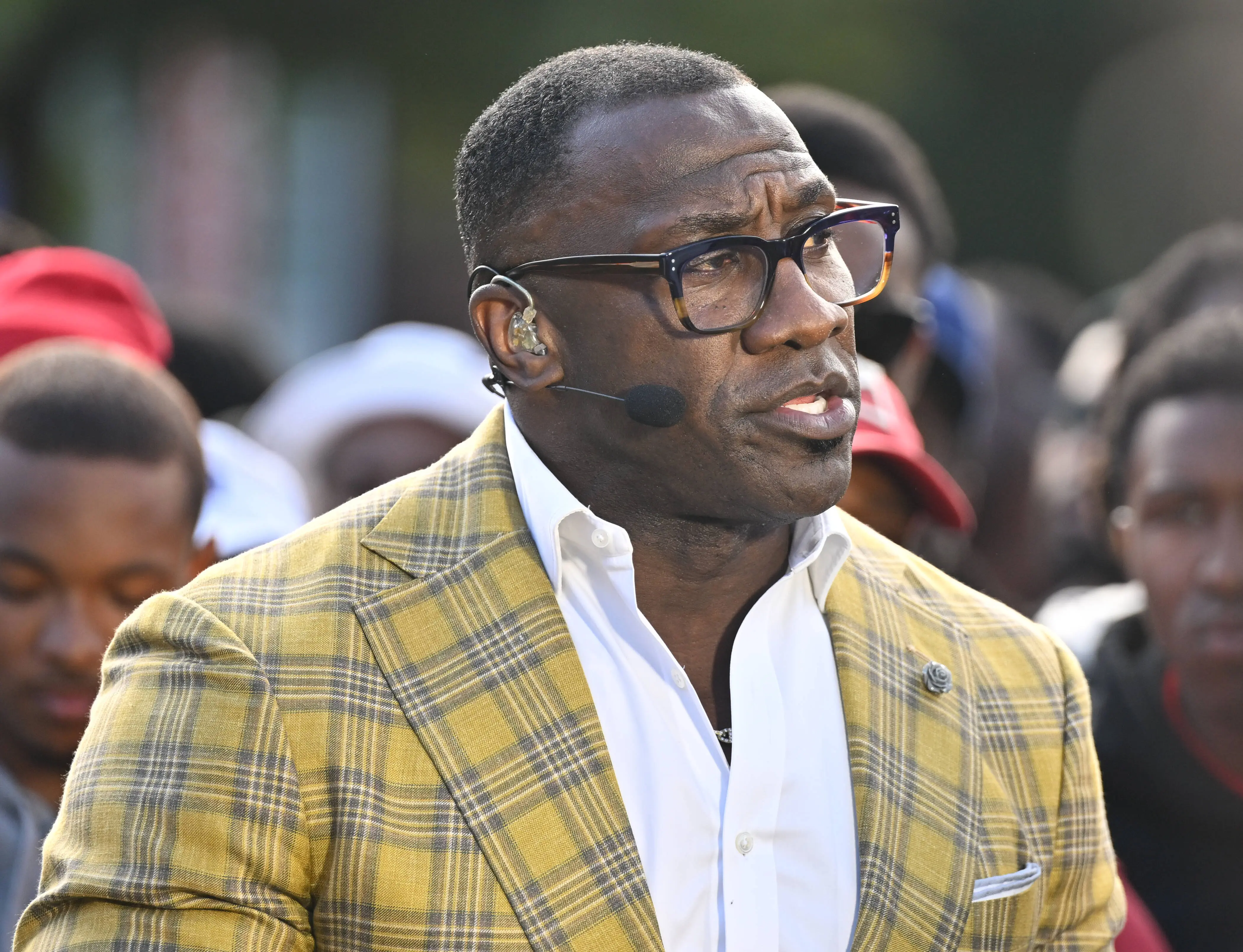 ATLANTA, GEORGIA - NOVEMBER 08: Shannon Sharpe attends ESPN First Take at Clark Atlanta University on November 08, 2024 in Atlanta, Georgia.  (Photo by Paras Griffin/Getty Images)