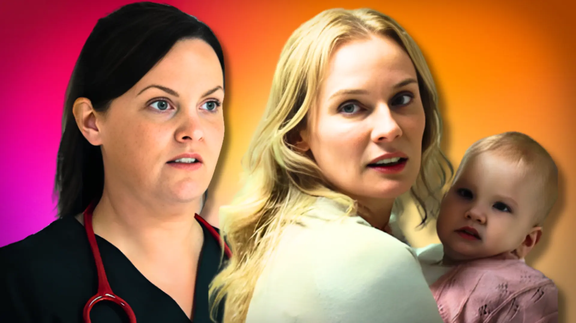 Jo Joyner and Diane Kruger in Little Disasters Season 1 (Custom cover edited by Primetimer, Original Image ©️Paramount Plus)