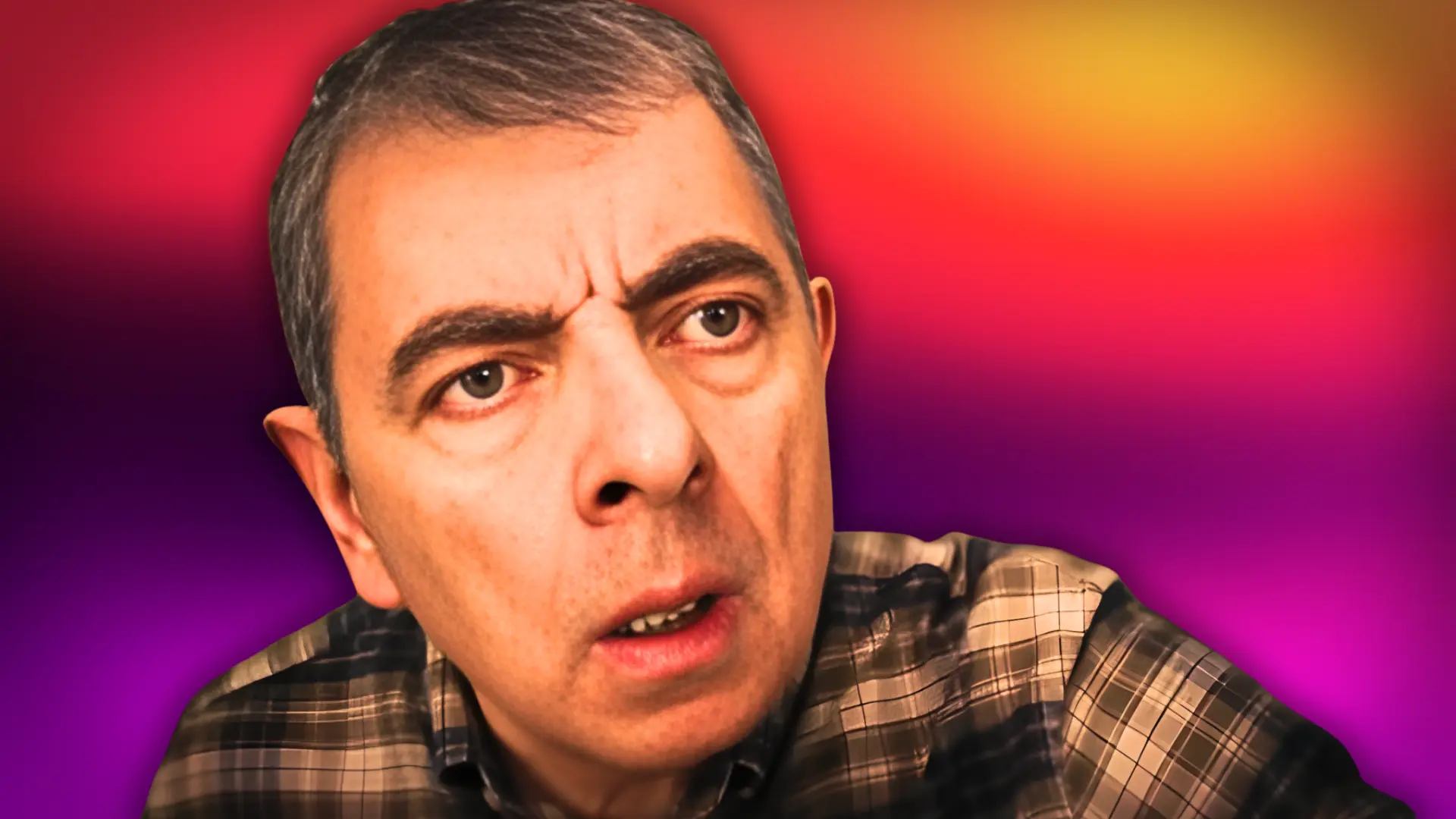 Rowan Atkinson in ‘Man Vs Baby’ (Custom cover edited by PRIMETIMER, Original Image [YouTube/Netflix])