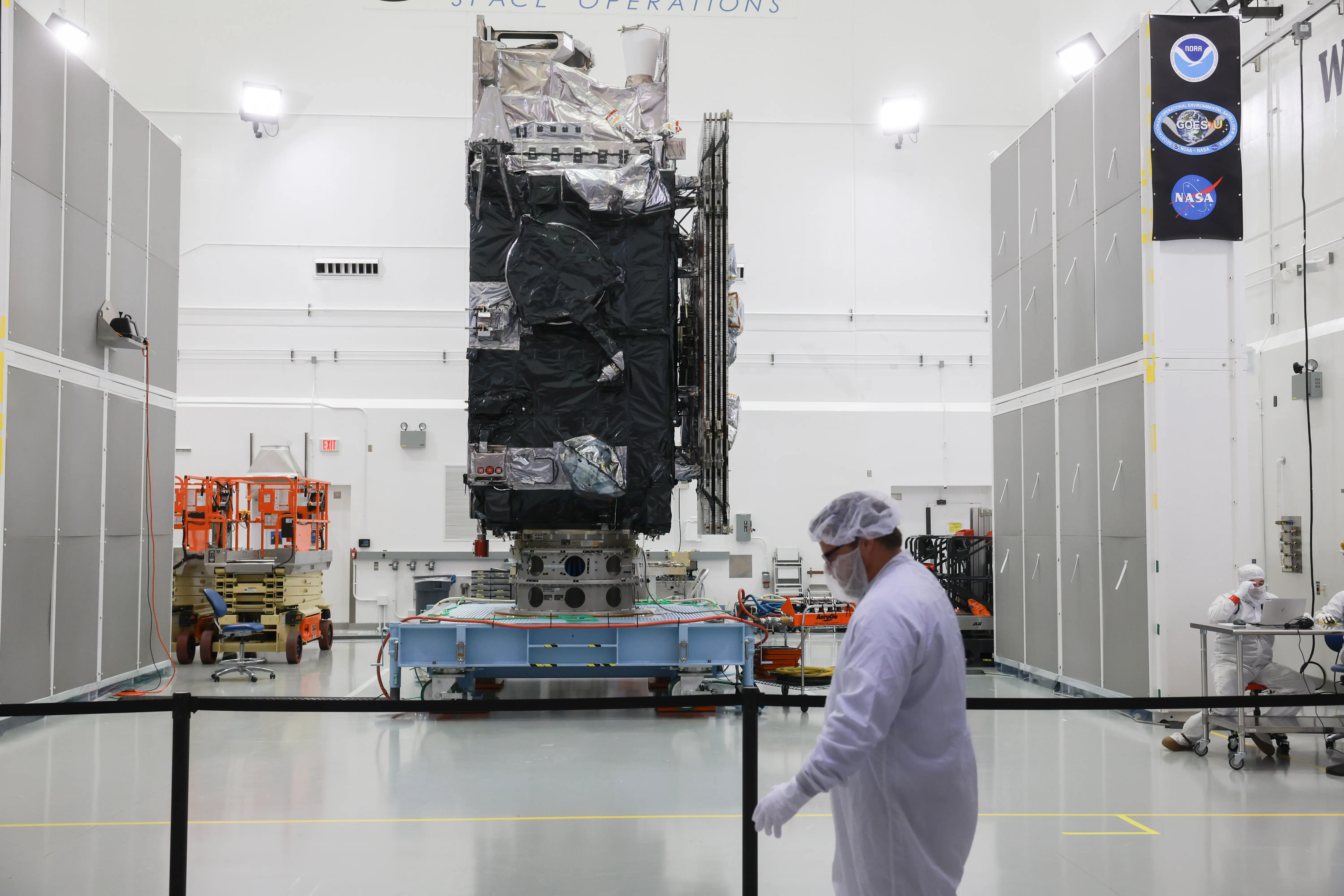 A Geostationary Operational Environmental Satellite (GOES) – R (Image via Getty)