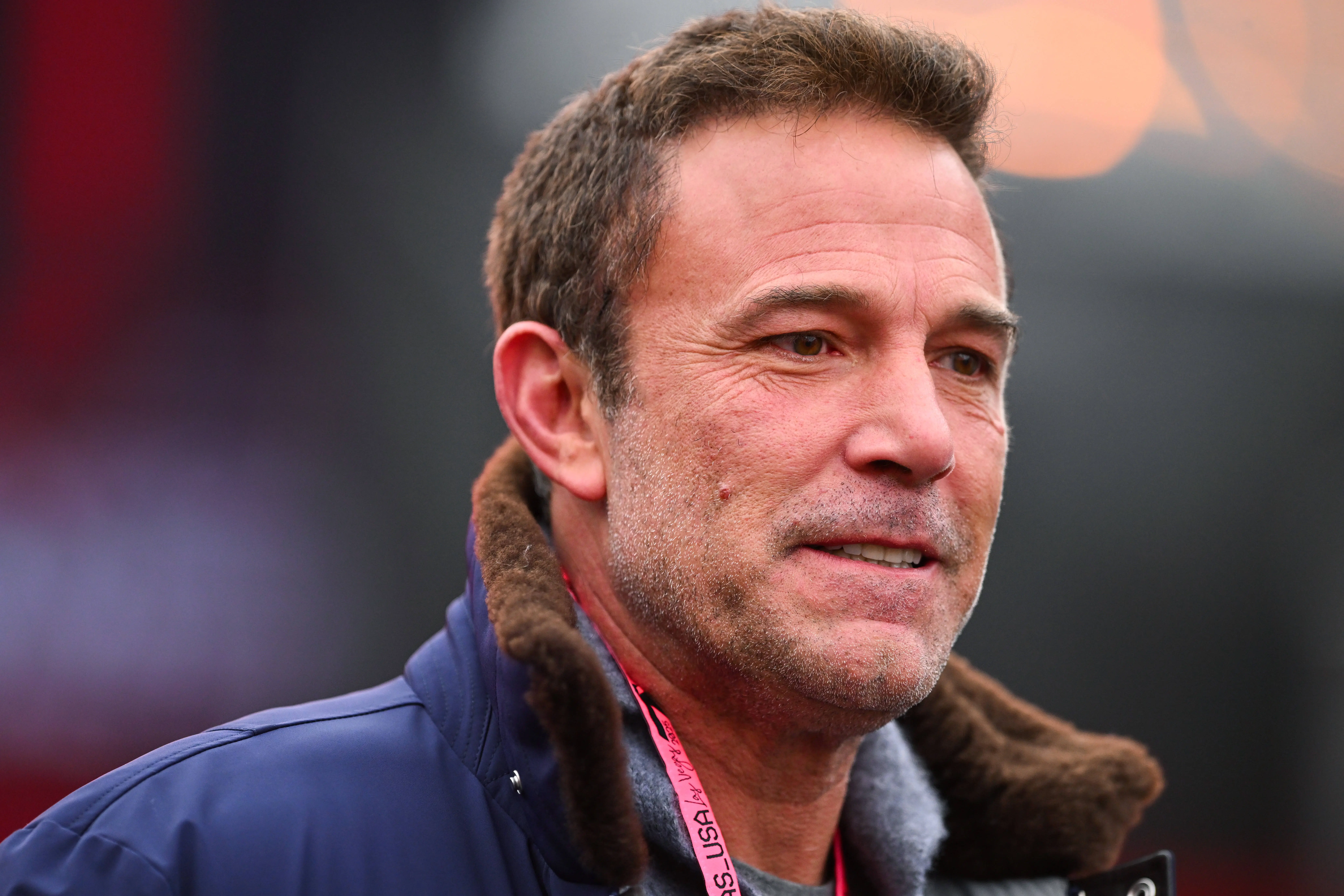 LAS VEGAS, NEVADA - NOVEMBER 21: Ben Affleck arrives in the Paddock prior to final practice ahead of the F1 Grand Prix of Las Vegas at Las Vegas Strip Circuit on November 21, 2025 in Las Vegas, Nevada. (Photo by Rudy Carezzevoli/Getty Images)