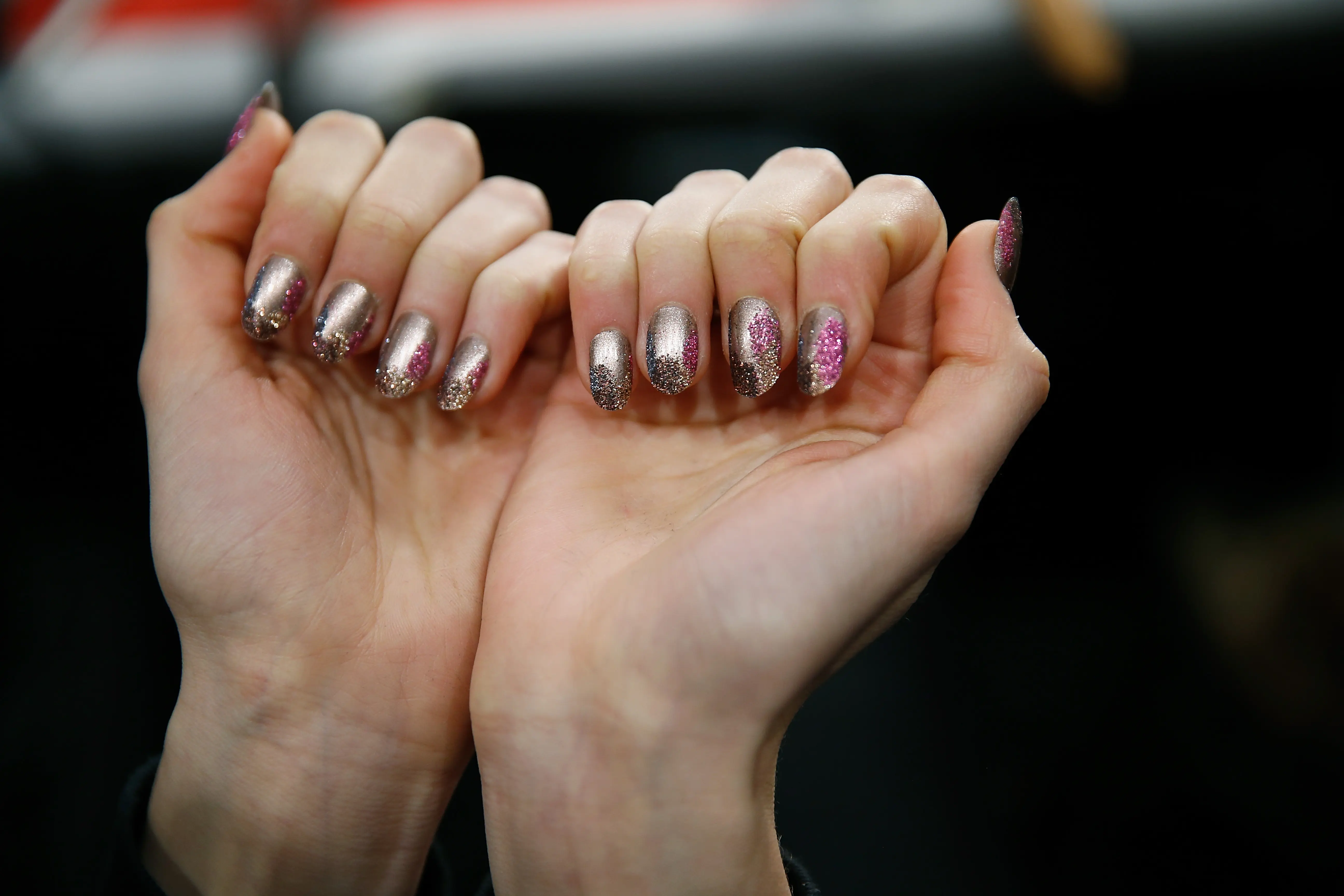 NEW YORK, NY - FEBRUARY 09:  Models prepare backstage durng the Tadashi Shoji fashion show during the New York Fashion Week: The Shows at Gallery 1, Skylight Clarkson Sq on February 9, 2017 in New York City.  (Photo by John Lamparski/WireImage)