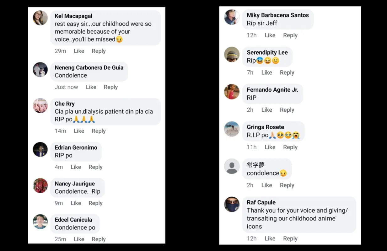 Online tributes (Images via Facebook/ABS-CBN News)