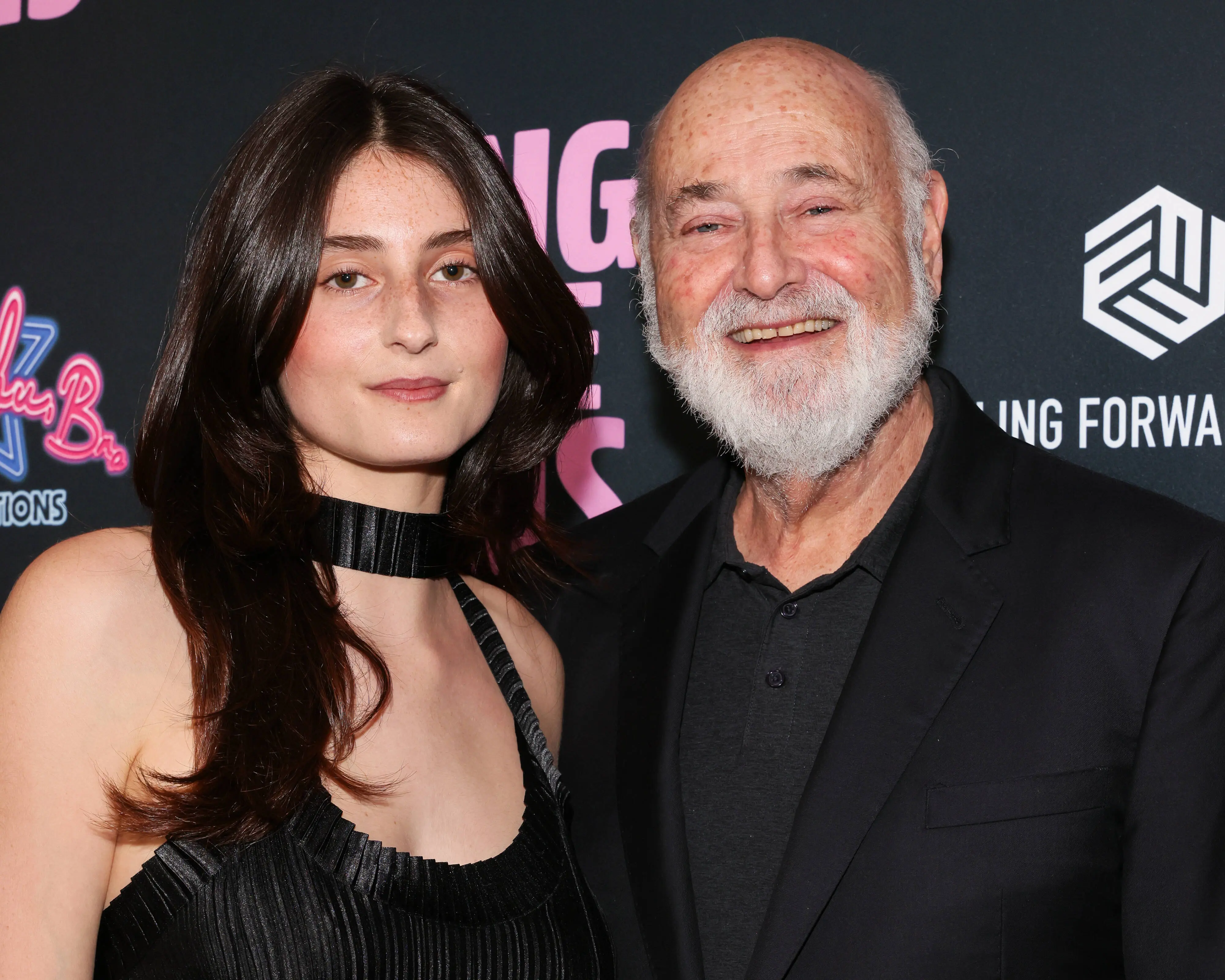 LOS ANGELES, CALIFORNIA - MAY 13: Romy Reiner (L) and Rob Reiner (R) attend the Los Angeles premiere of "Things Like This" at Landmark Theatres Sunset on May 13, 2025 in Los Angeles, California. (Photo by Paul Archuleta/Getty Images)