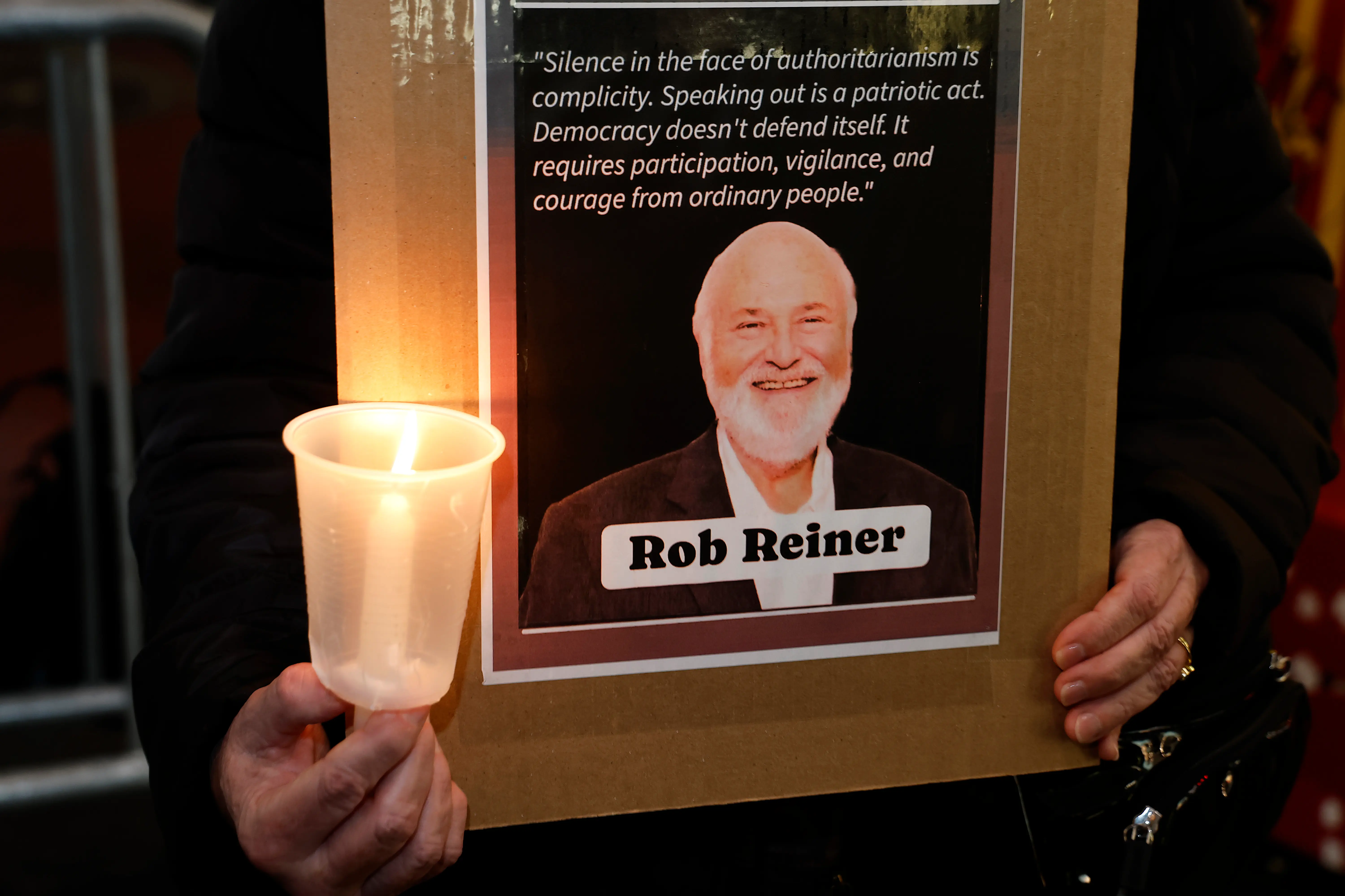 Actor and director Rob Reiner and his wife, Michele Singer Reiner, were allegedly killed by their son, Nick Reiner, on December 14, 2025, at their home in Brentwood. He has been charged with two counts of first-degree murder, according to the Los Angeles County District Attorney. (Photo by John Lamparski/Getty Images)